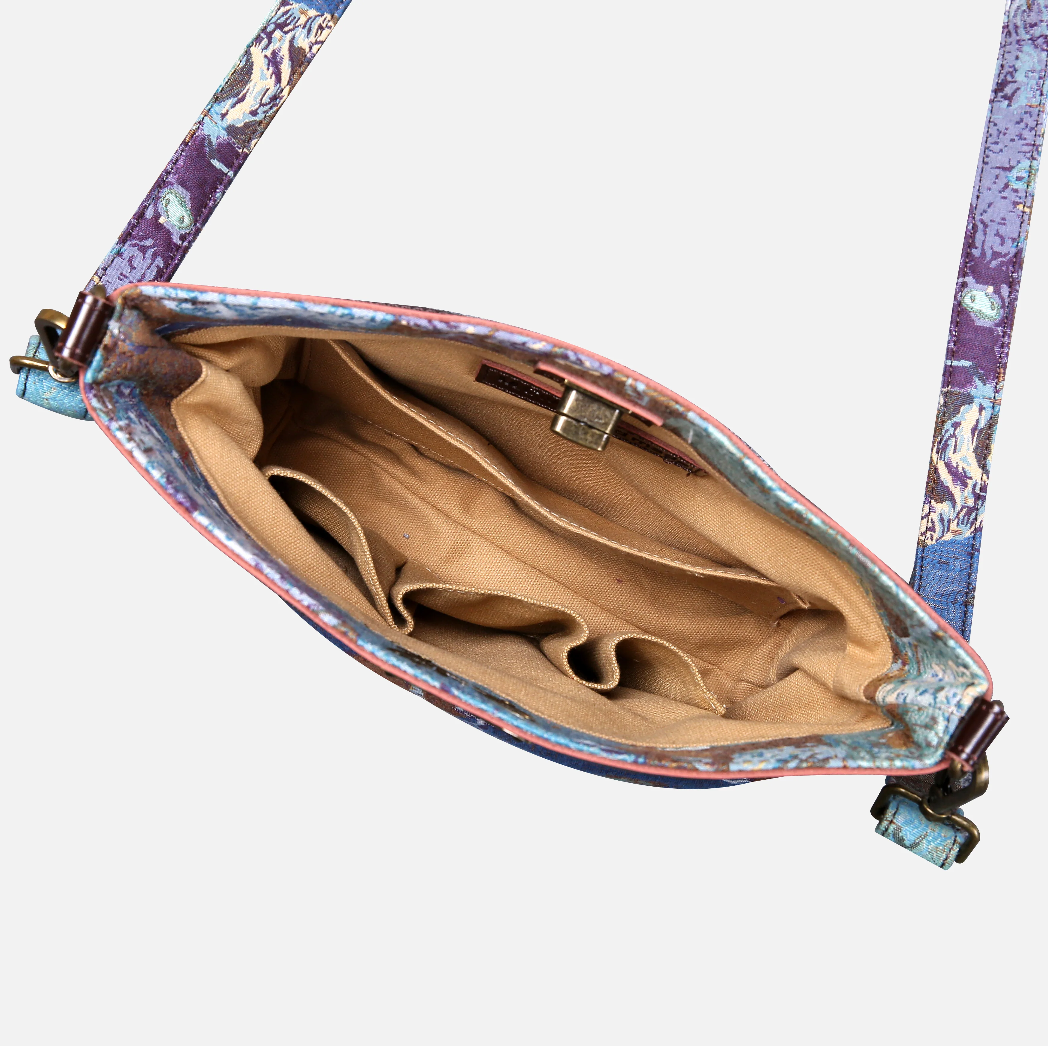 Abstract Blue Butterfly Crossbody Bag - Image 4
