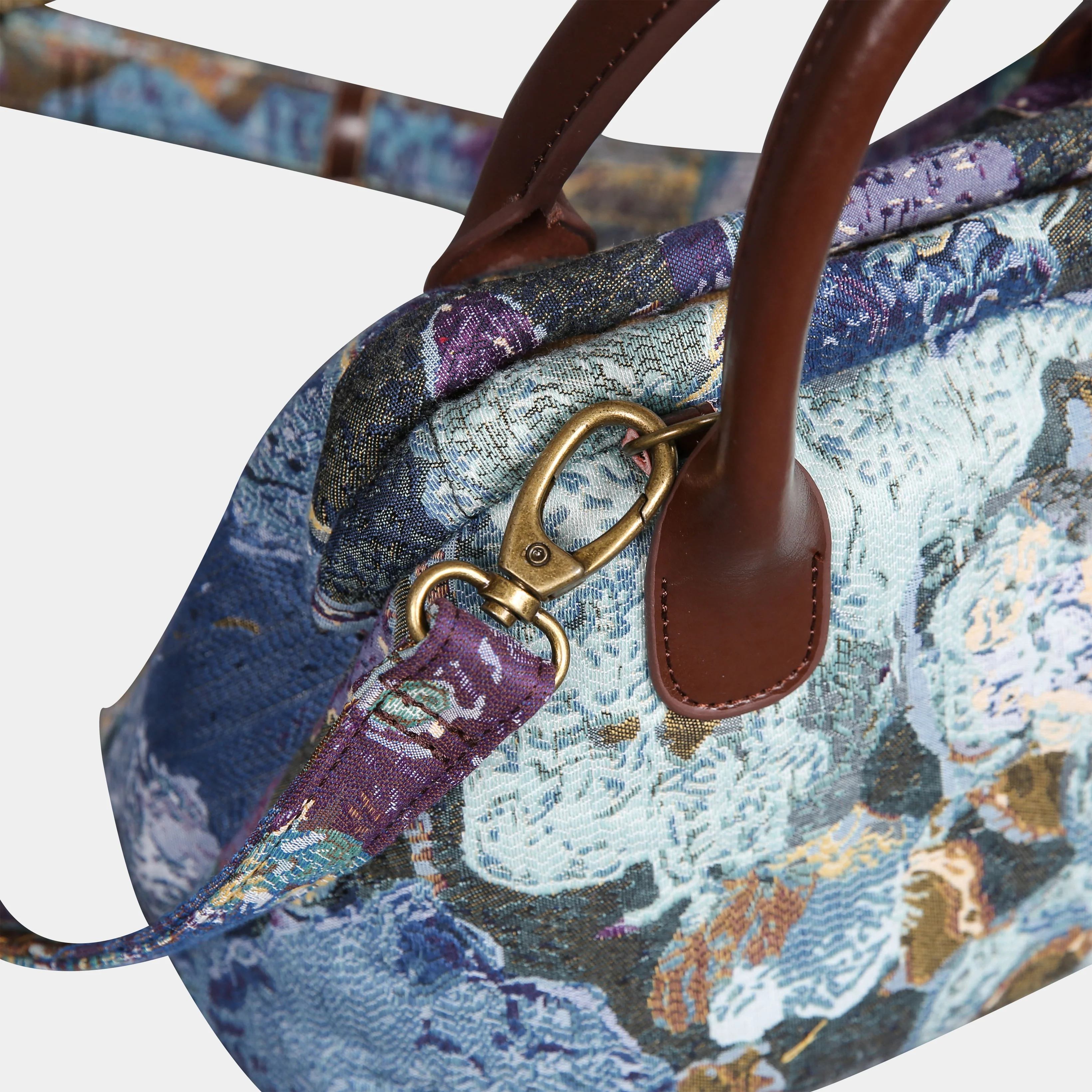 Abstract Blue Carpet Satchel - Image 4