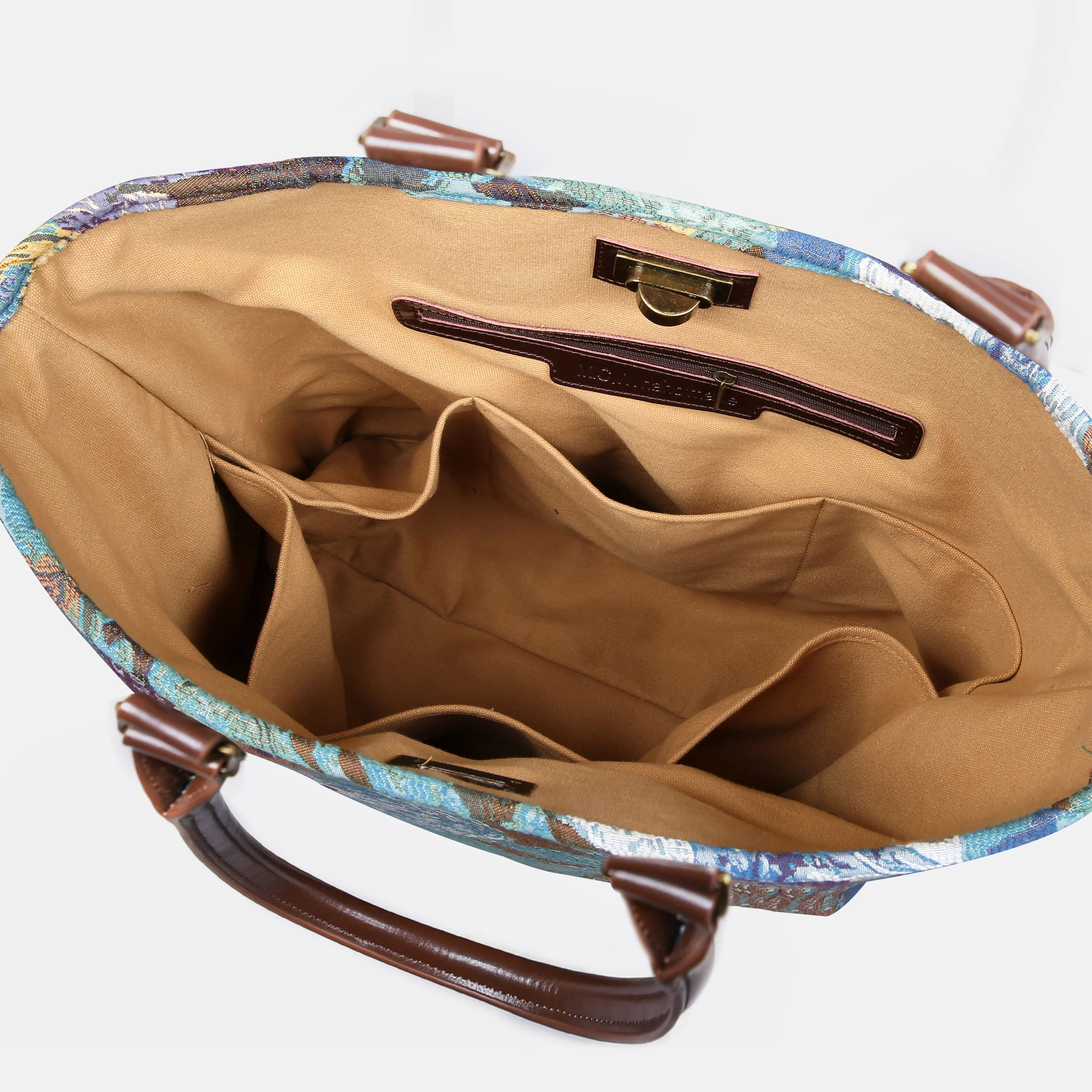 Abstract Blue Carpet Tote Shopper - Image 4