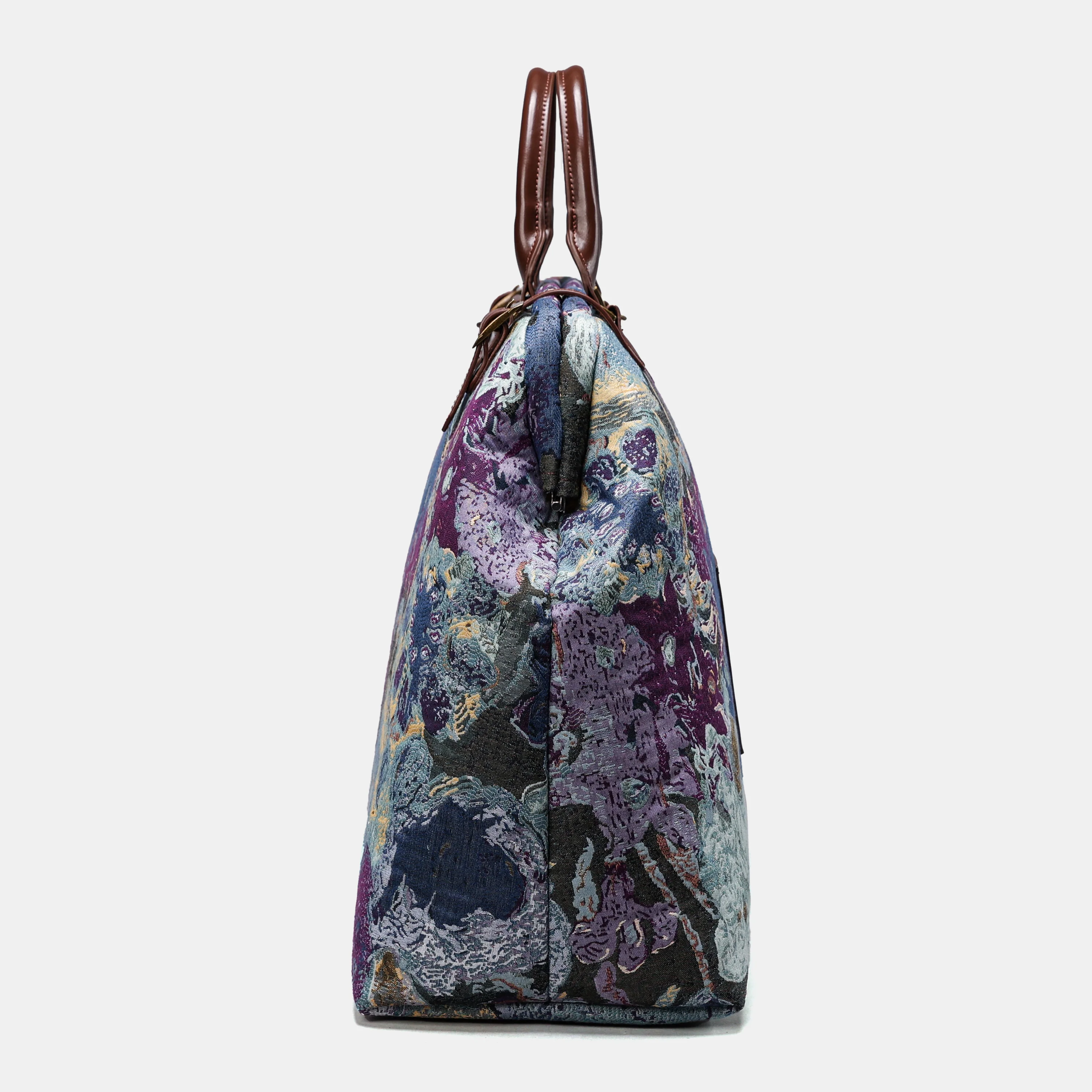 Abstract Blue Men's Carpetbag - Image 4