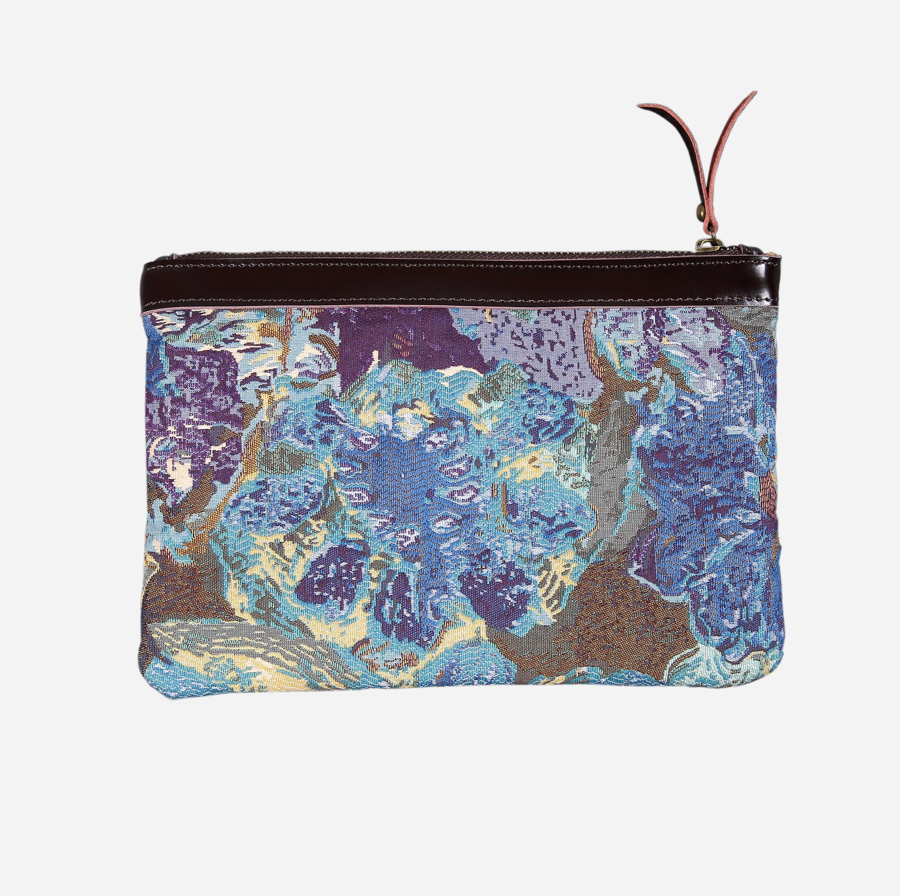 Abstract Blue Wristlet Clutch - Image 2
