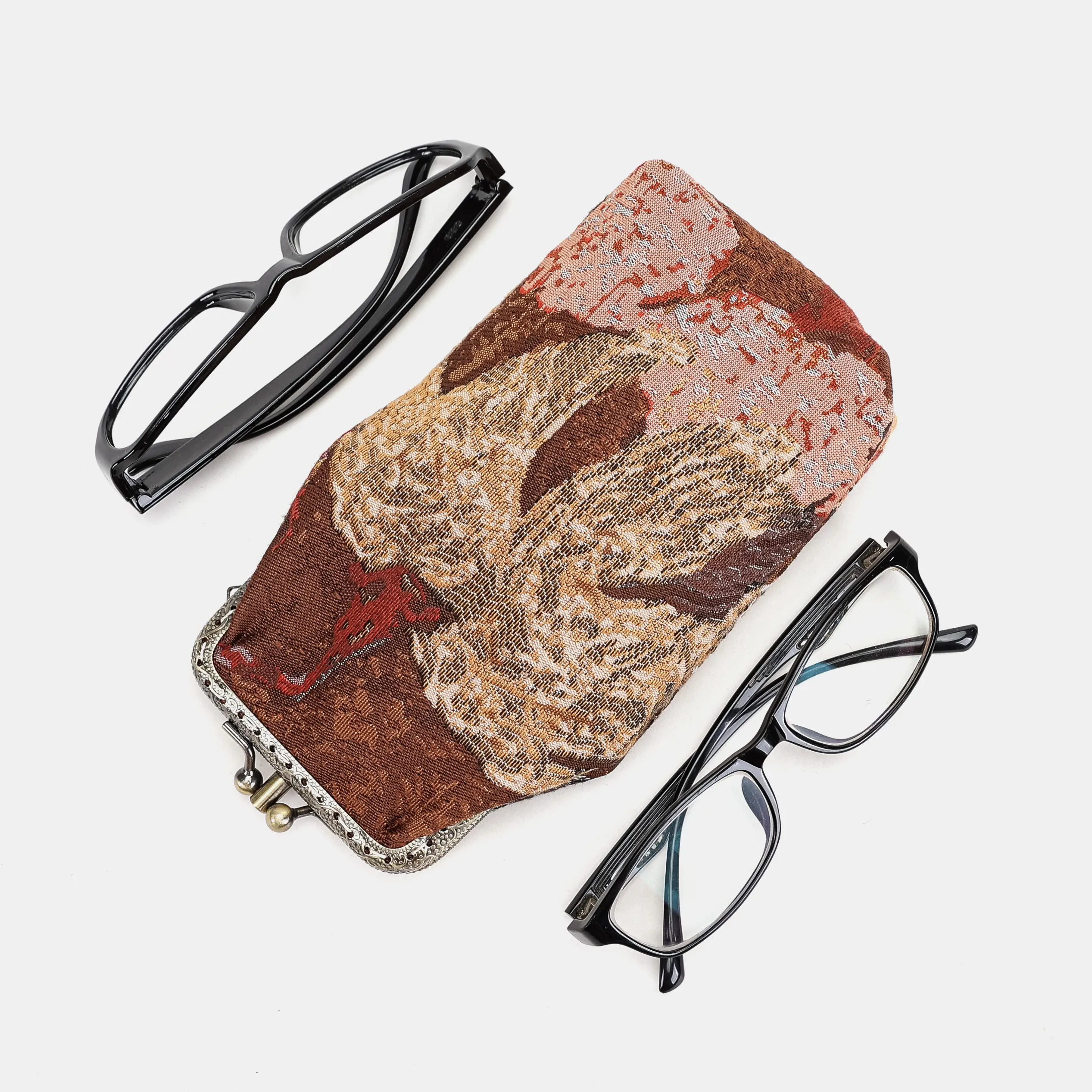 Abstract Brown Carpet Eyeglasses Case - Image 3