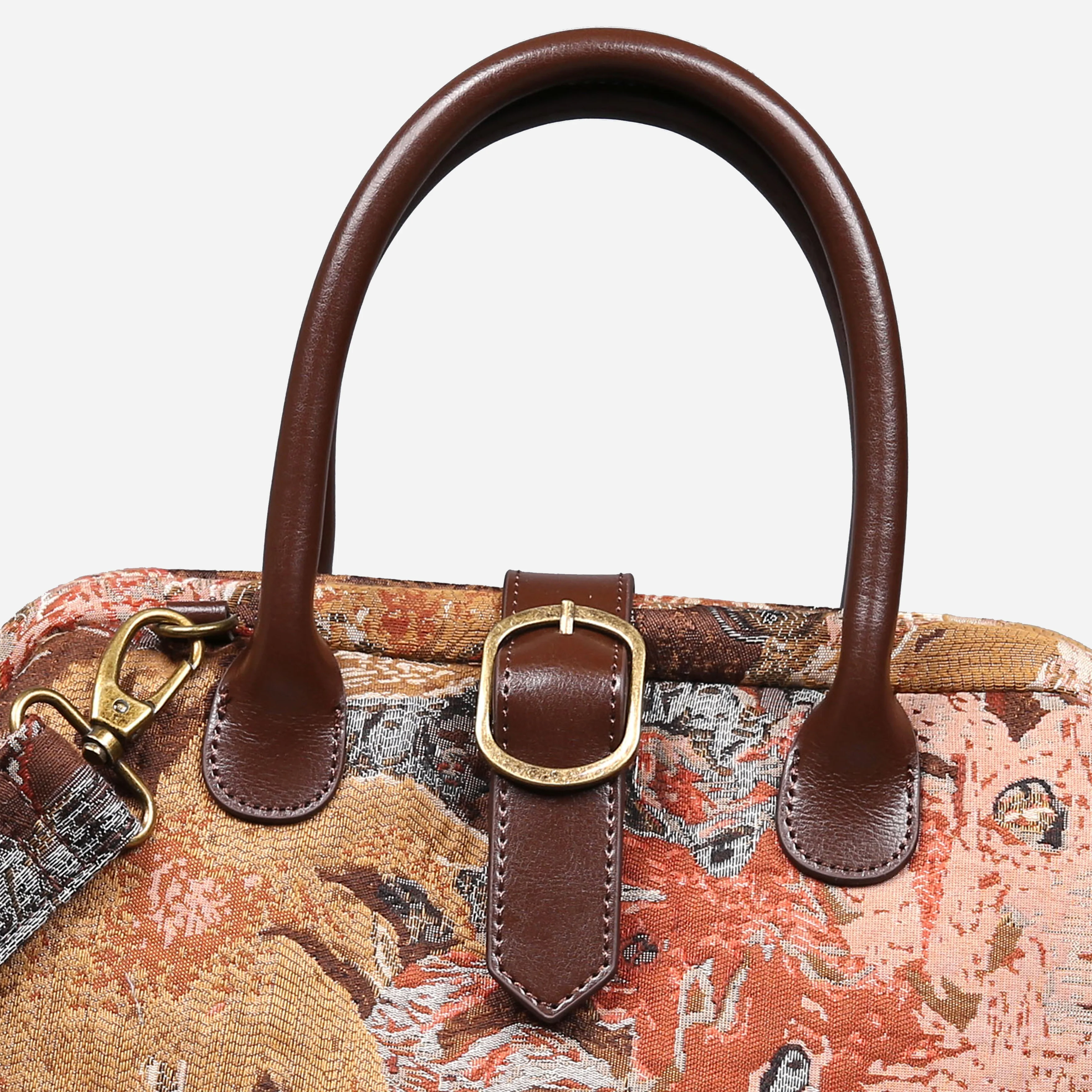 Abstract Brown Carpet Handbag Purse - Image 3