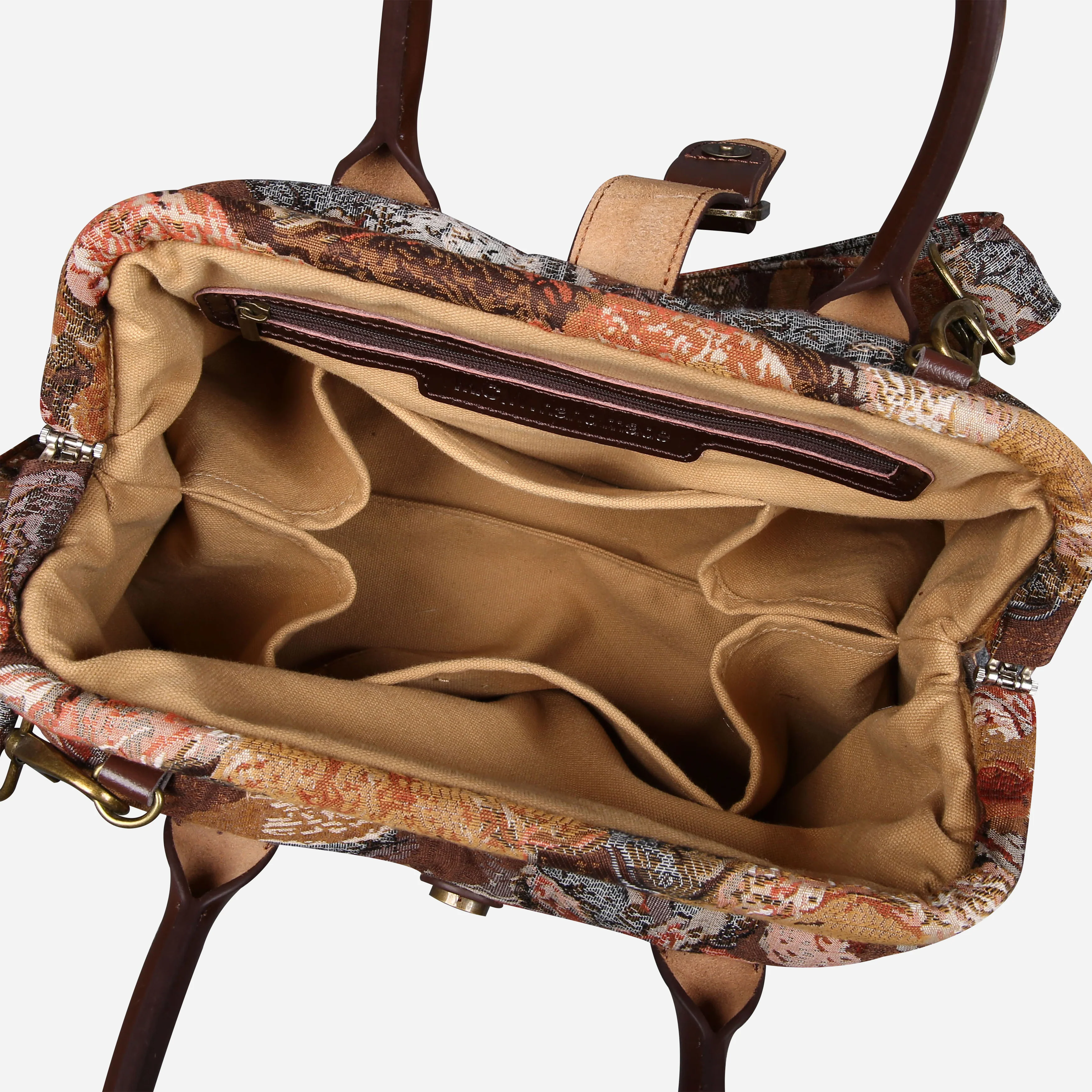 Abstract Brown Carpet Handbag Purse - Image 4