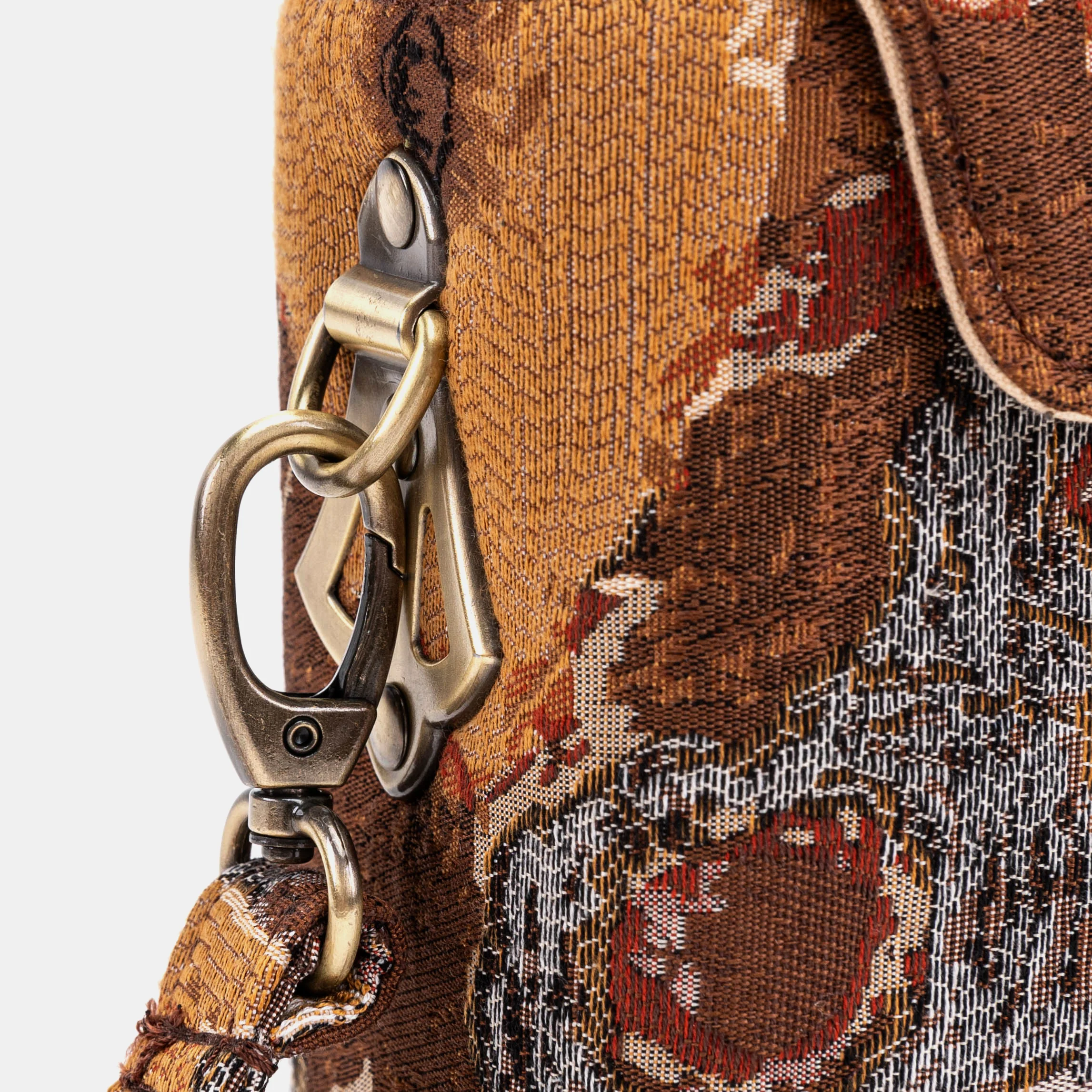 Abstract Brown Emma Small Train Case Crossbody - Image 8