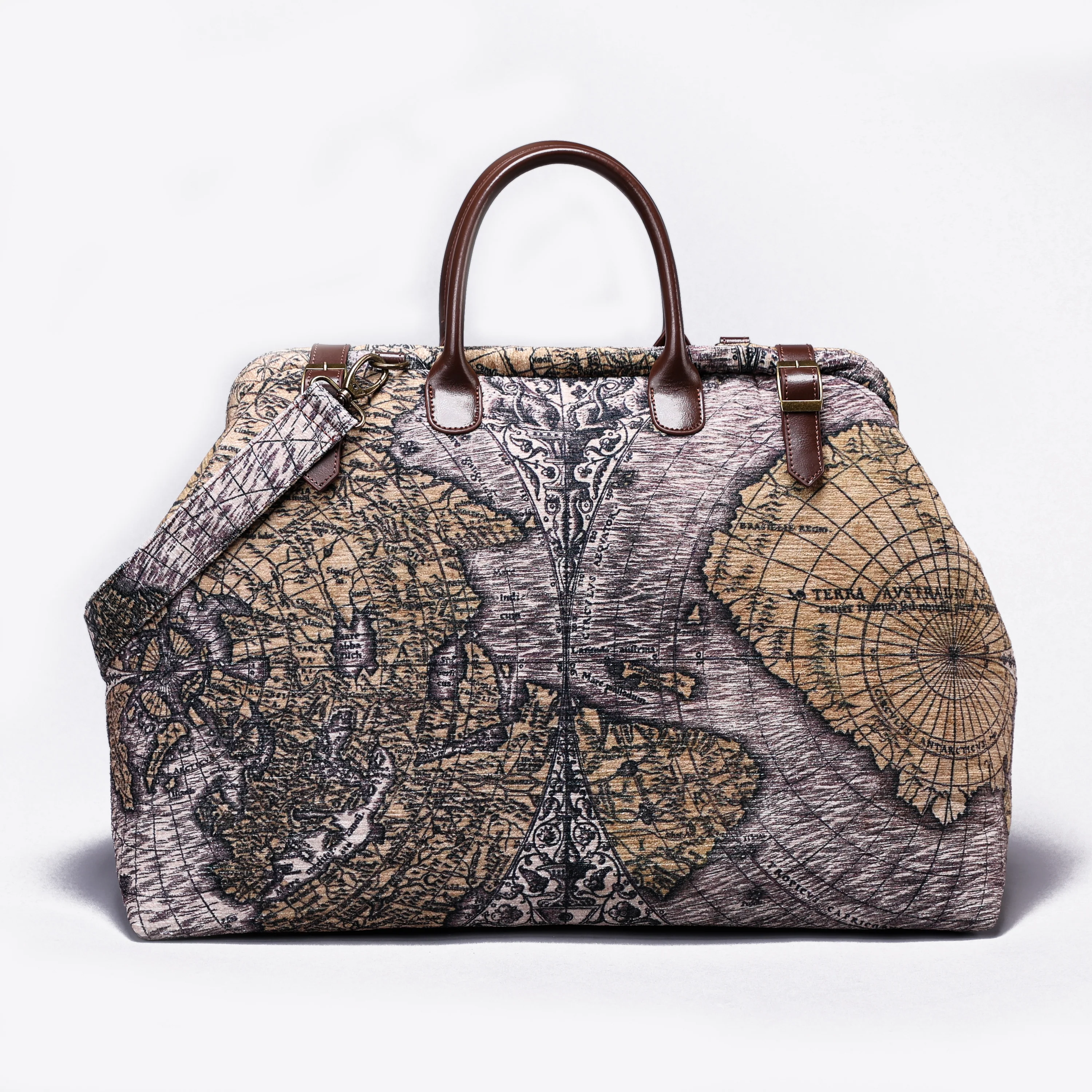 Ancient World Map Large Carpetbag