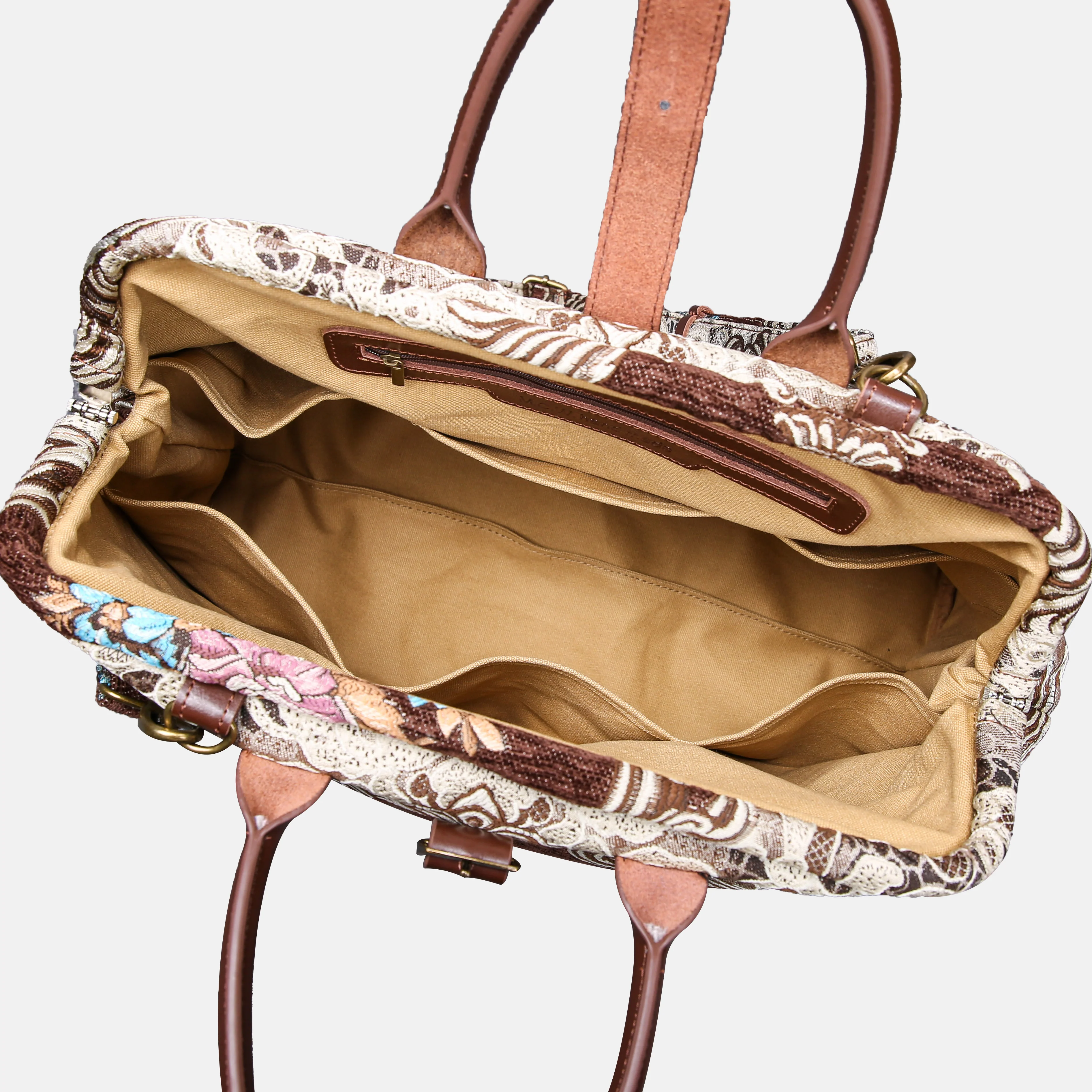 Baroque Bouquet Brown Mary Poppins Weekender - Image 6
