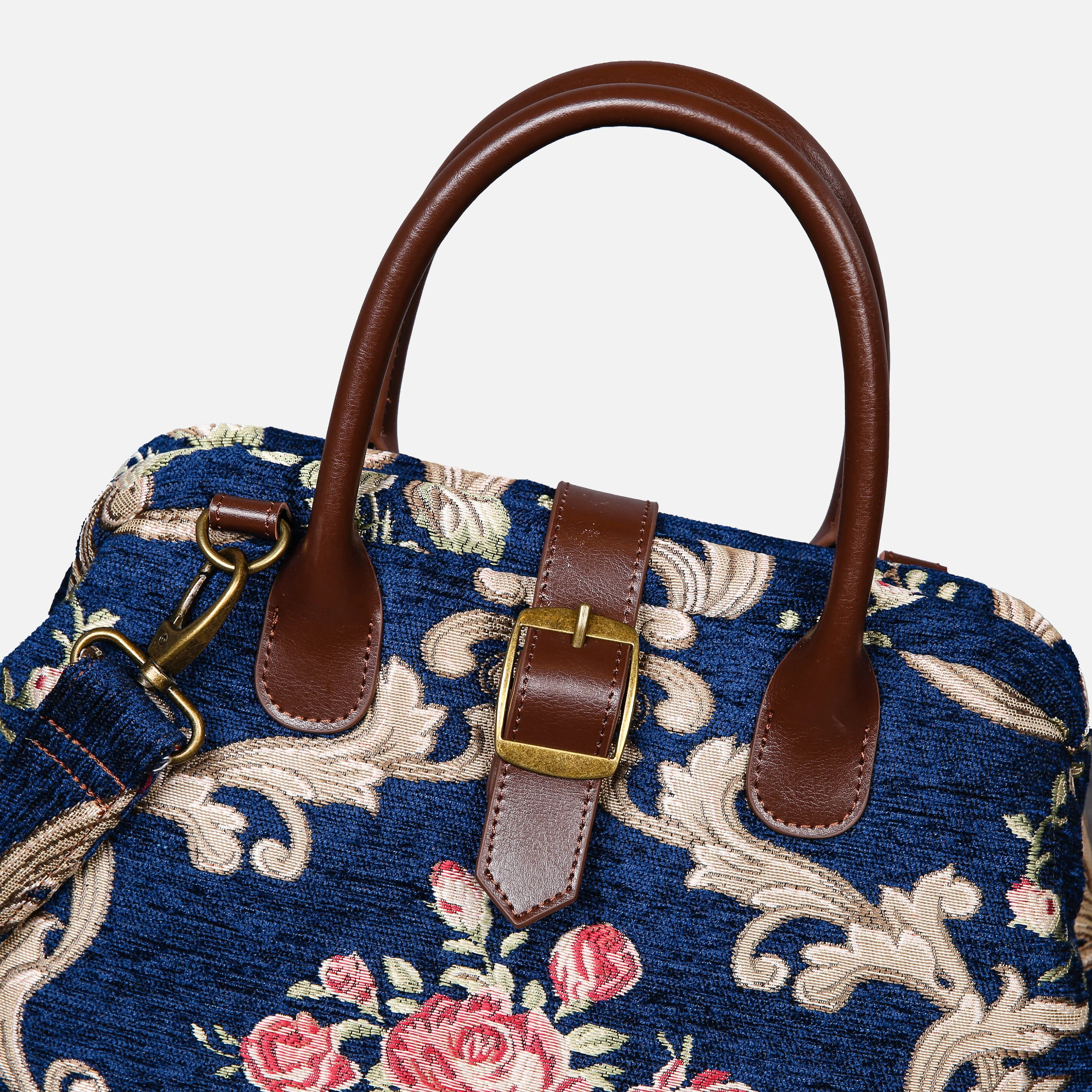 Baroque Garden Blue Carpet Handbag Purse - Image 5