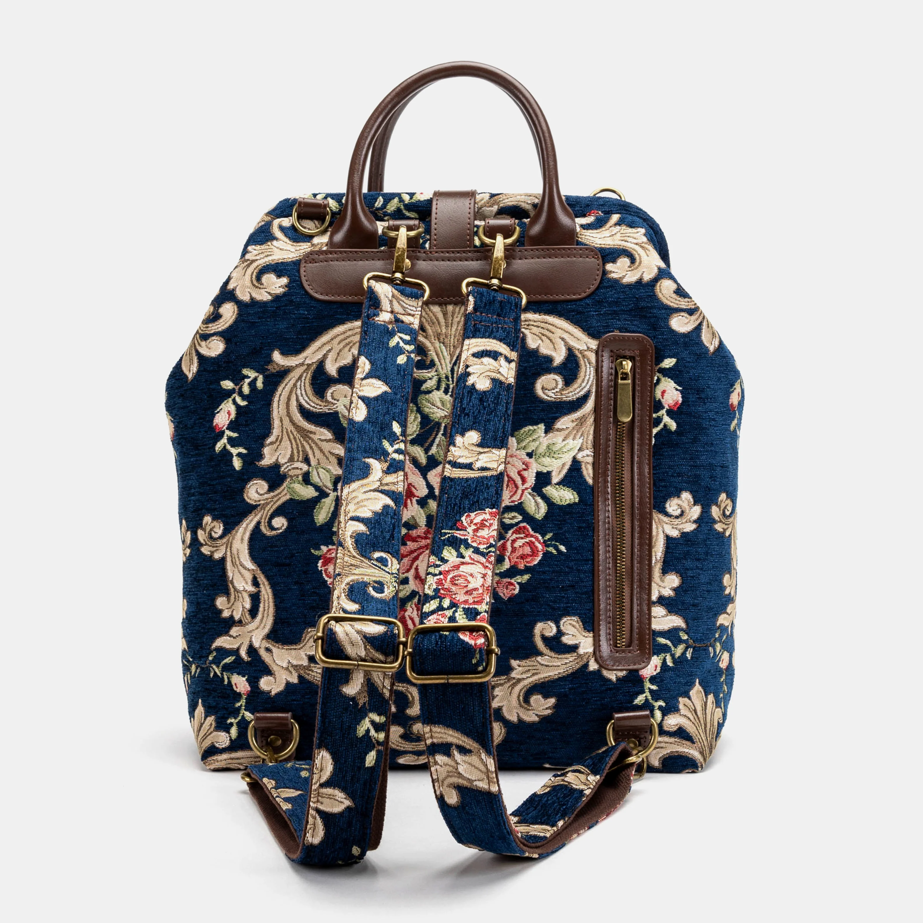 Baroque Garden Blue Carpet Laptop Backpack - Image 2