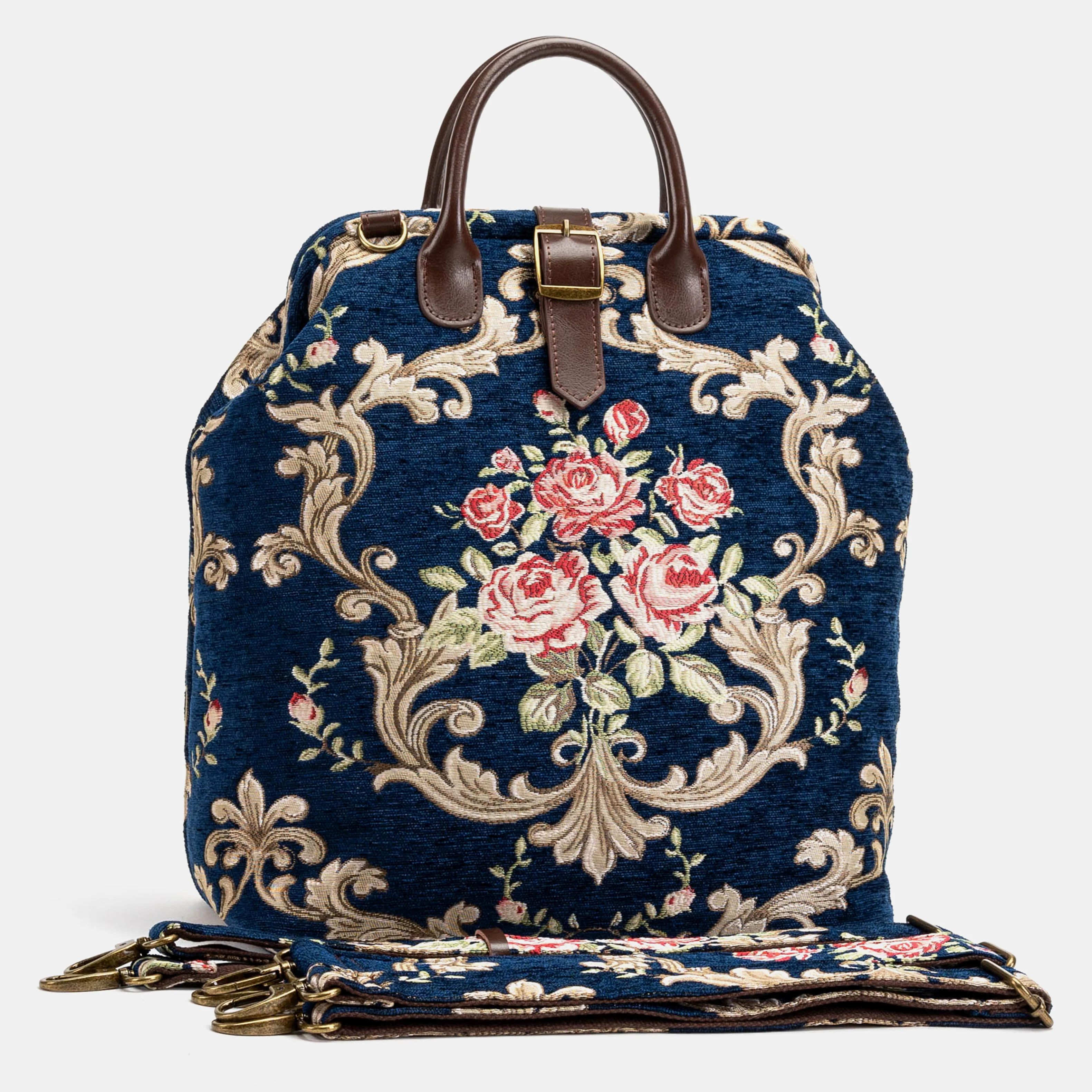 Baroque Garden Blue Carpet Laptop Backpack - Image 3