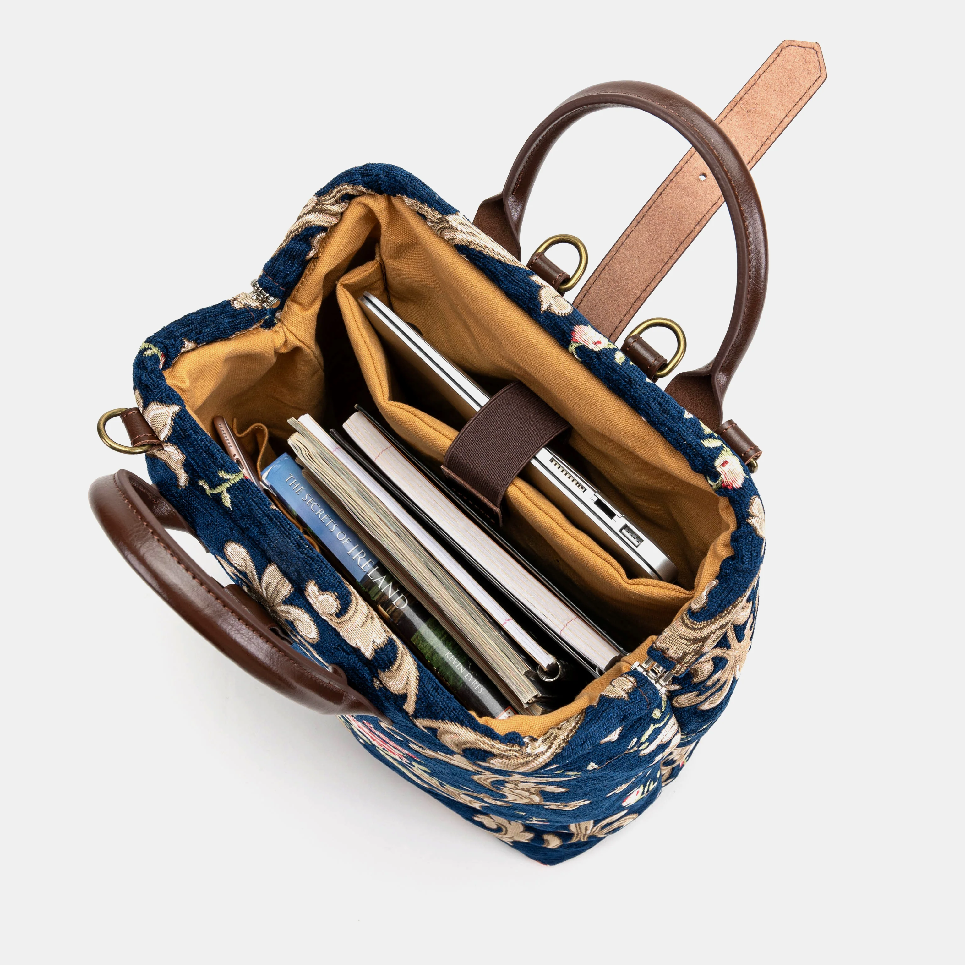 Baroque Garden Blue Carpet Laptop Backpack - Image 8