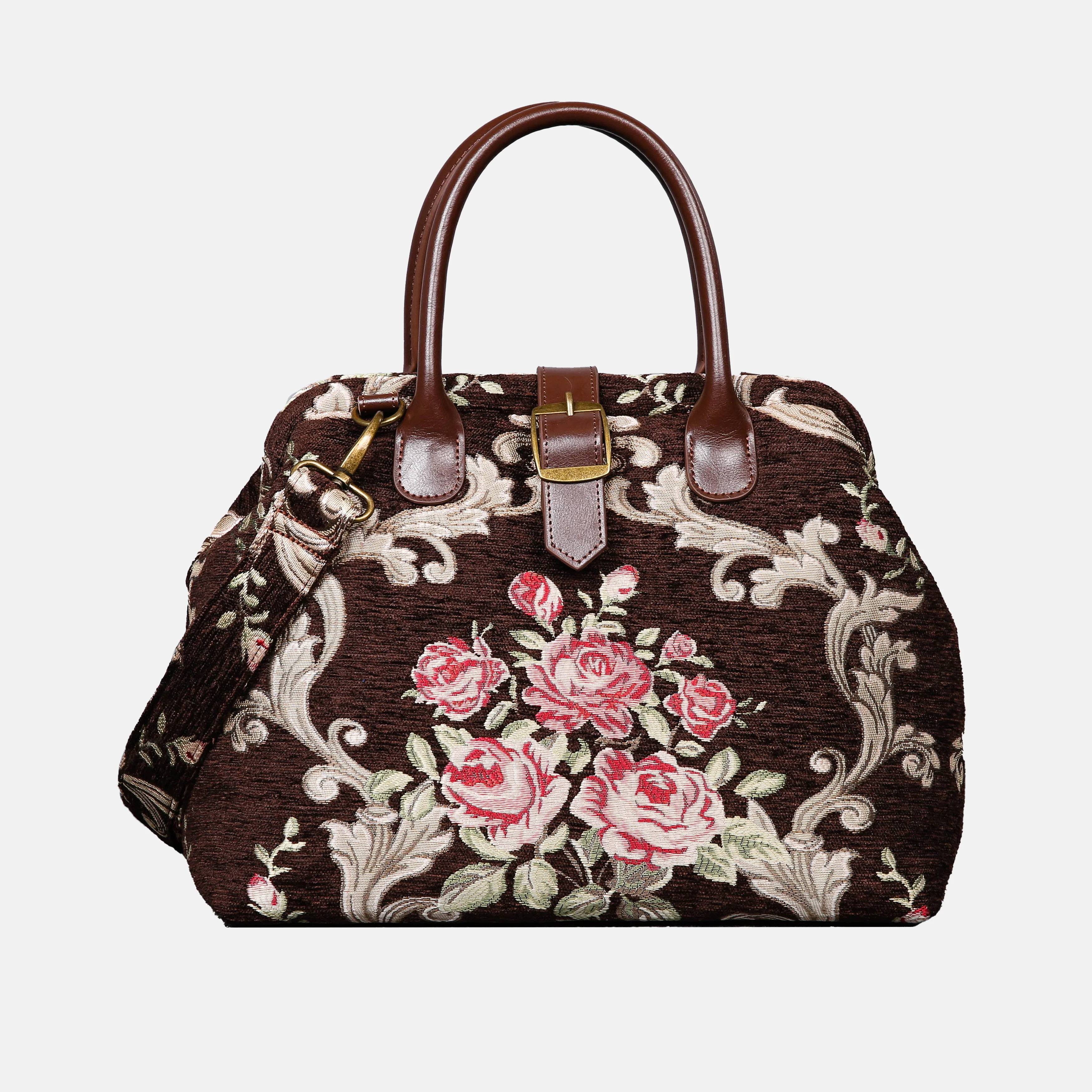 Baroque Garden Brown Carpet Handbag Purse