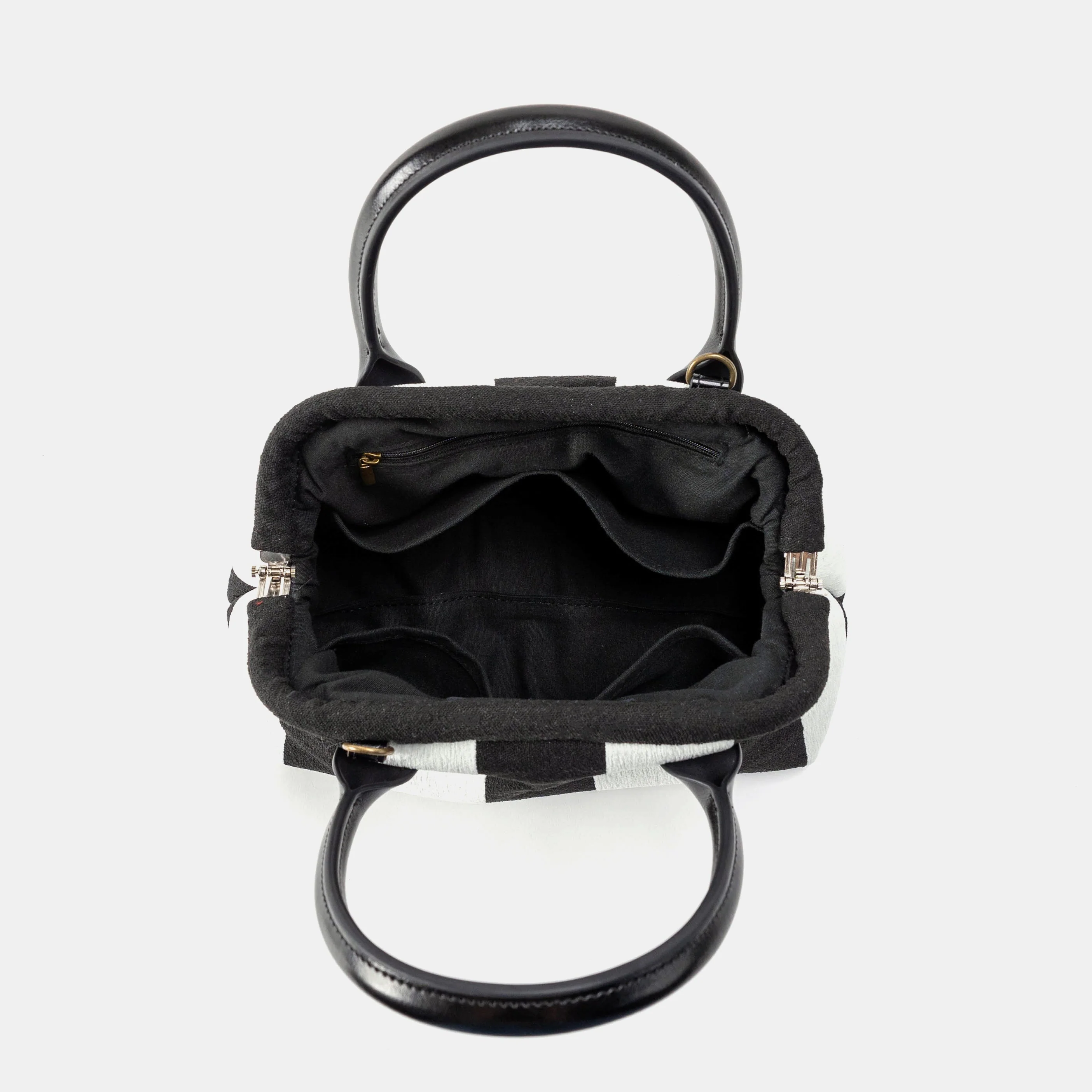Black & White Beetlejuice Carpet Satchel - Image 6