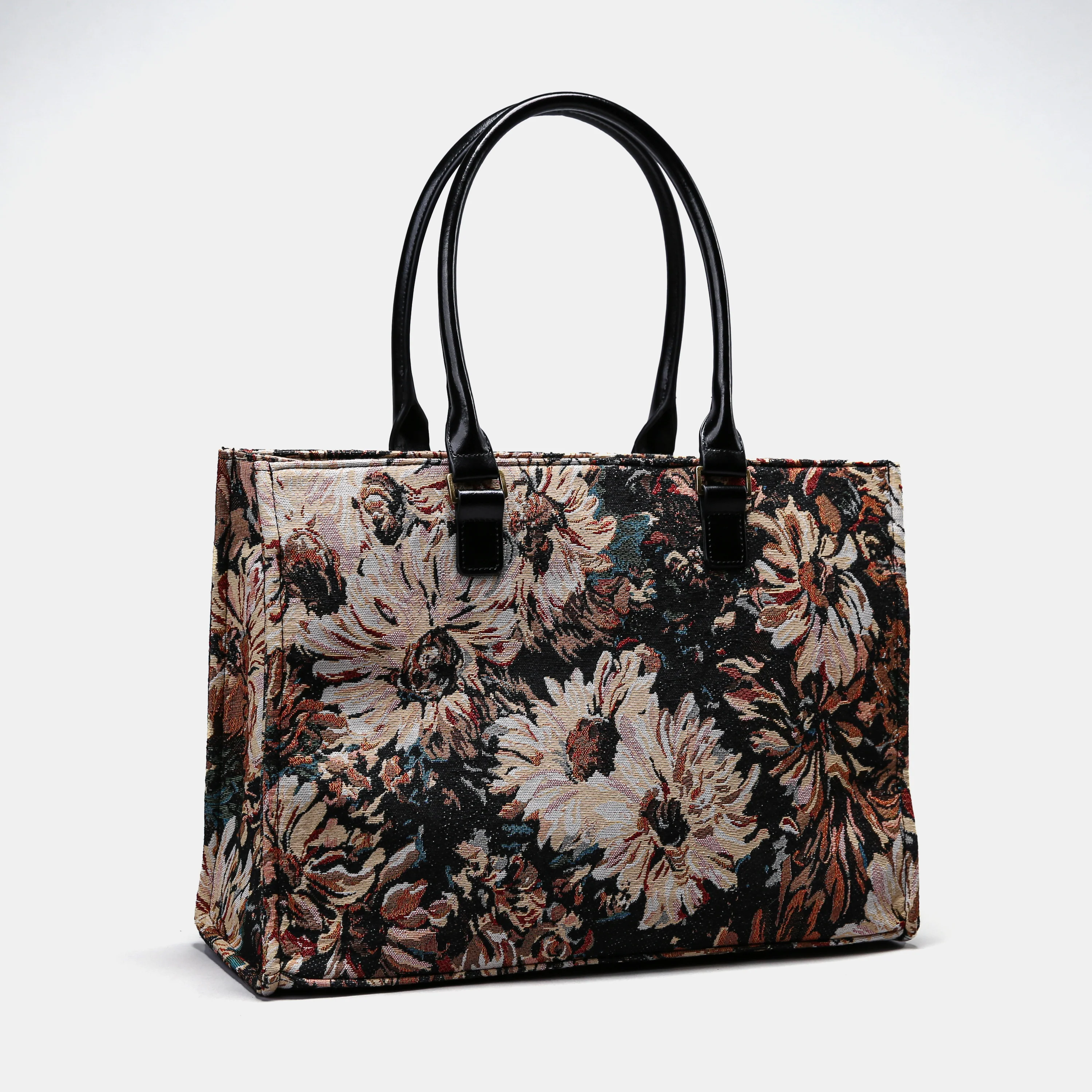 Blooming Daisy Black Laptop Work Tote - Image 2