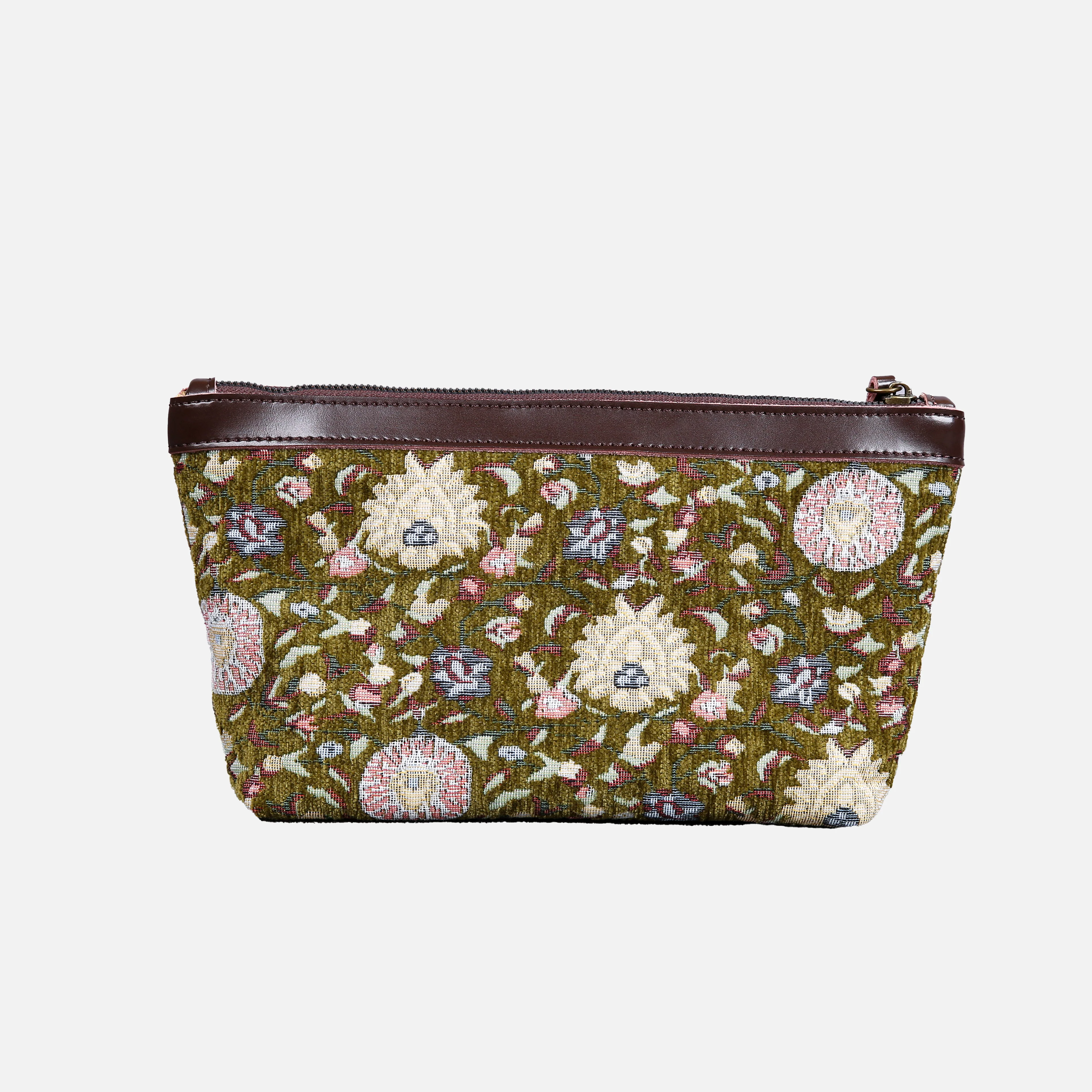 Bouquet Rose Avocado Carpet Makeup Bag - Image 4