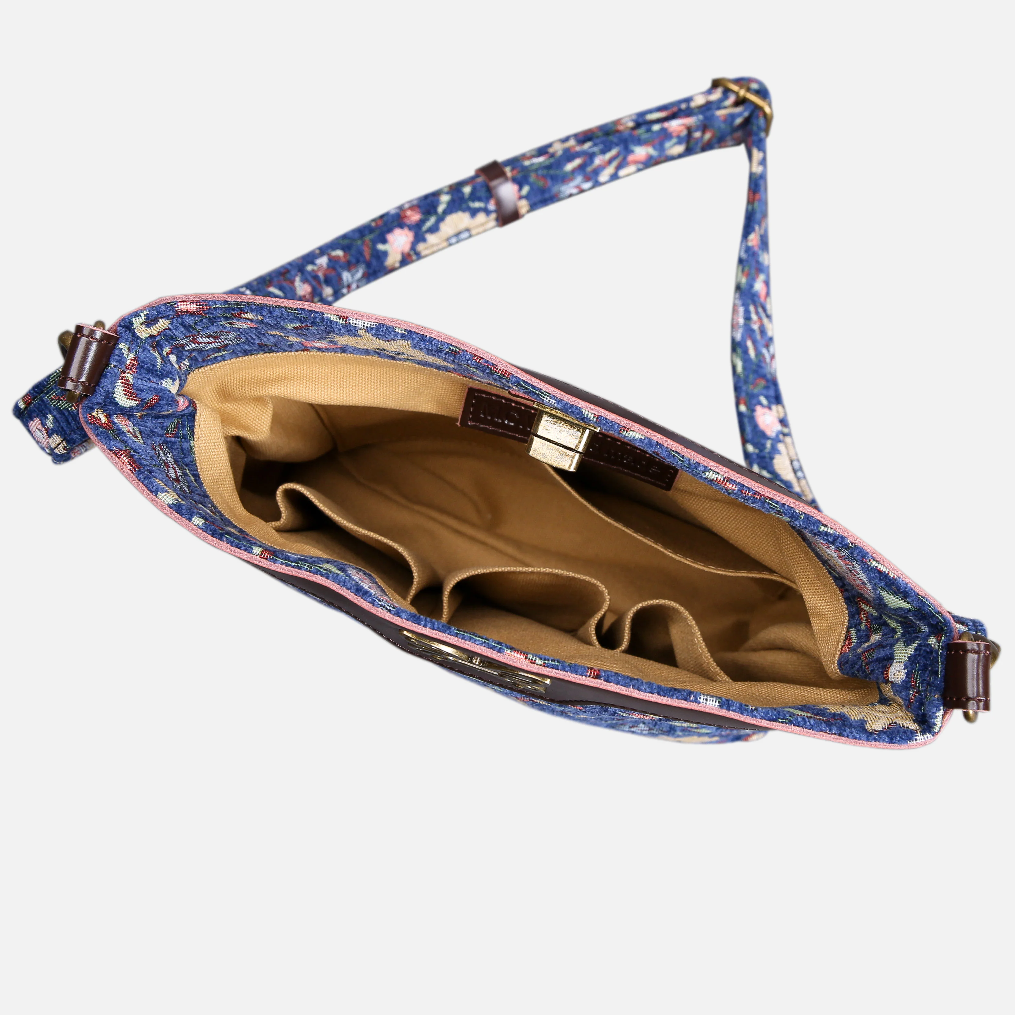 Bouquet Rose Blue Butterfly Crossbody Bag - Image 5