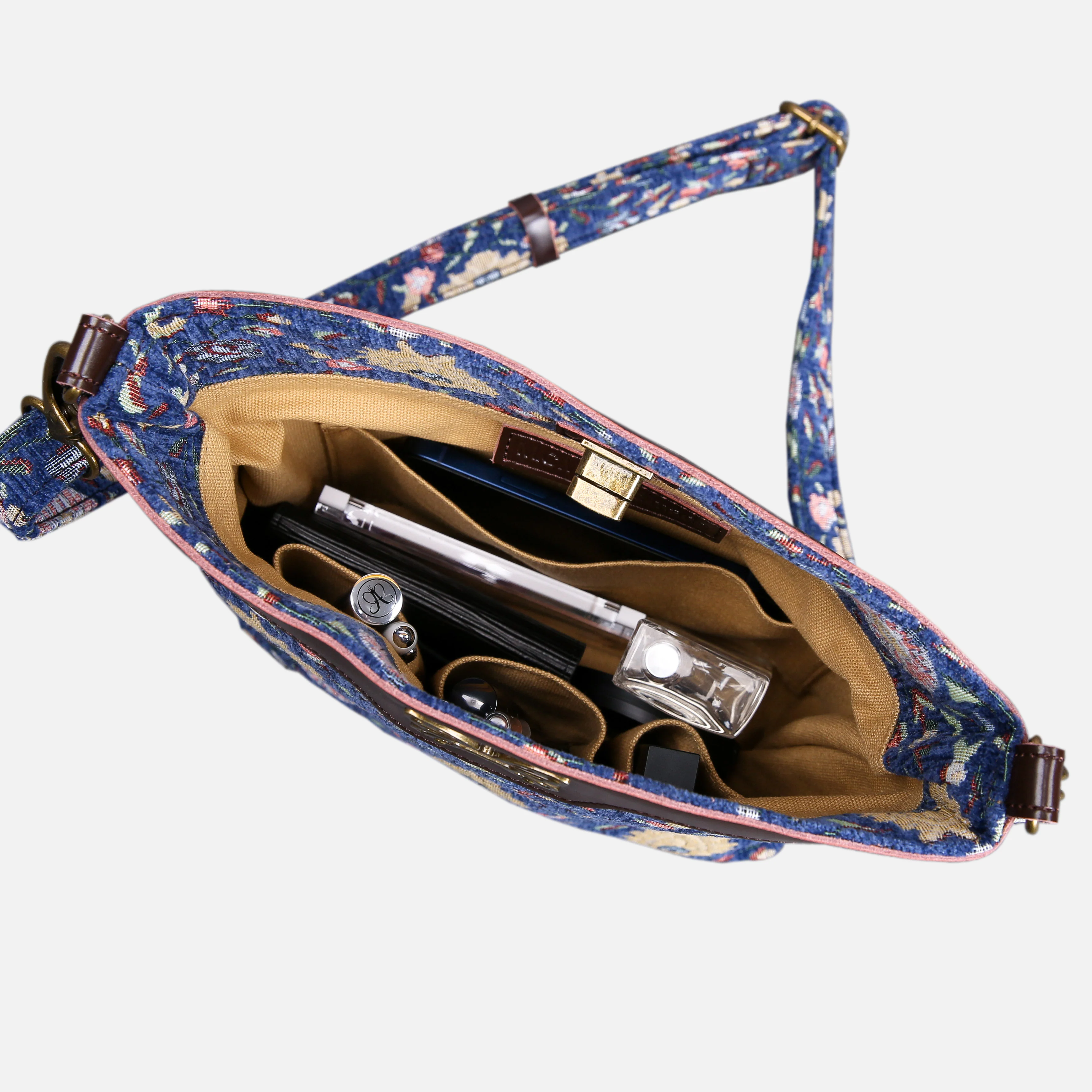 Bouquet Rose Blue Butterfly Crossbody Bag - Image 6
