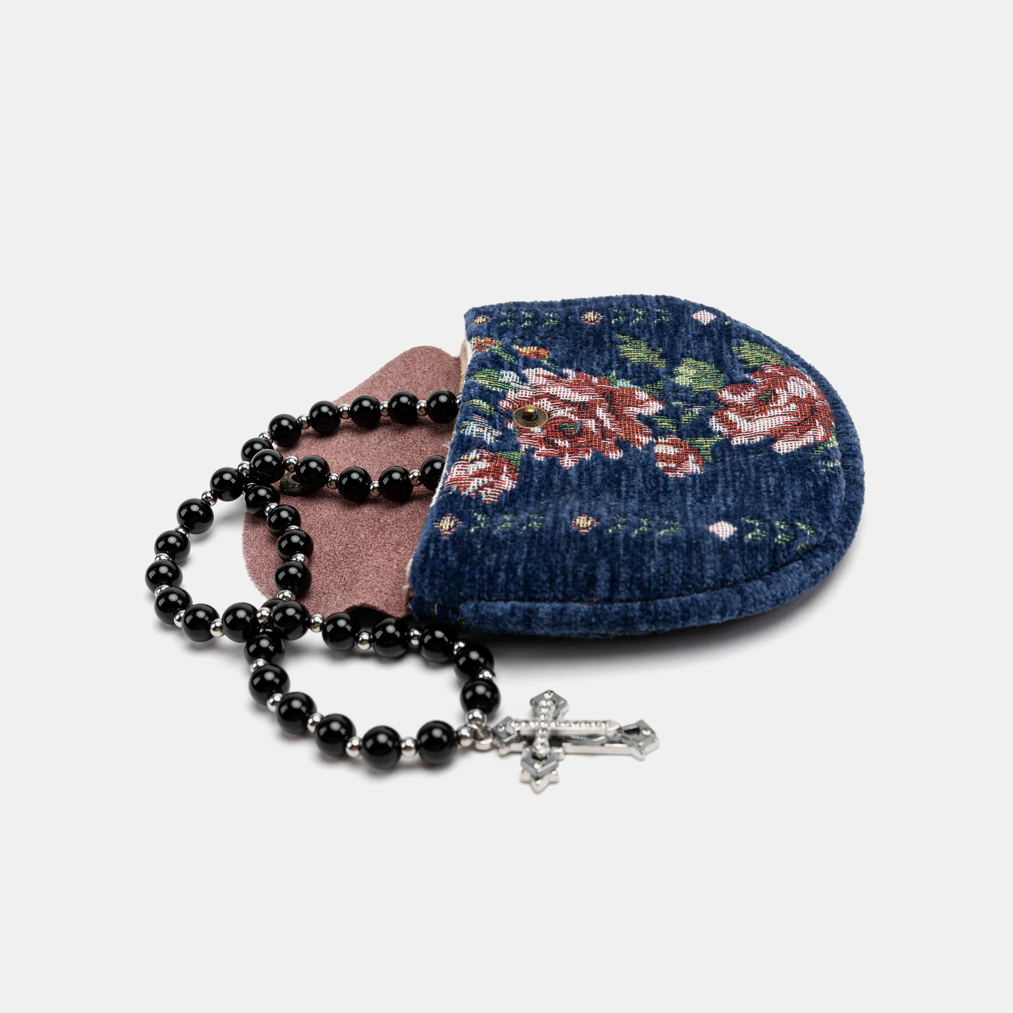 Bouquet Rose Blue Series Rosary Bag