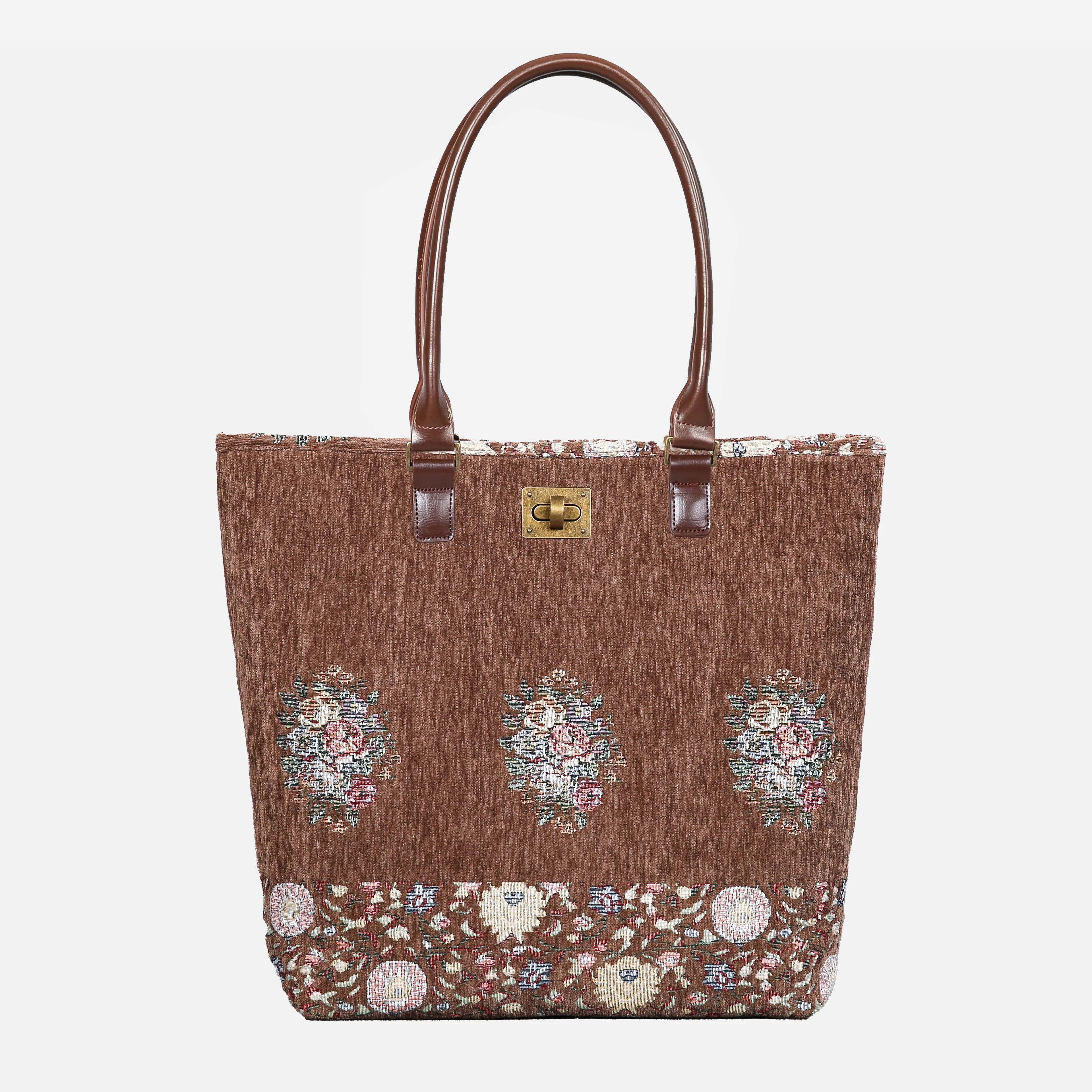 Bouquet Rose Coffee Carpet Tote Shopper
