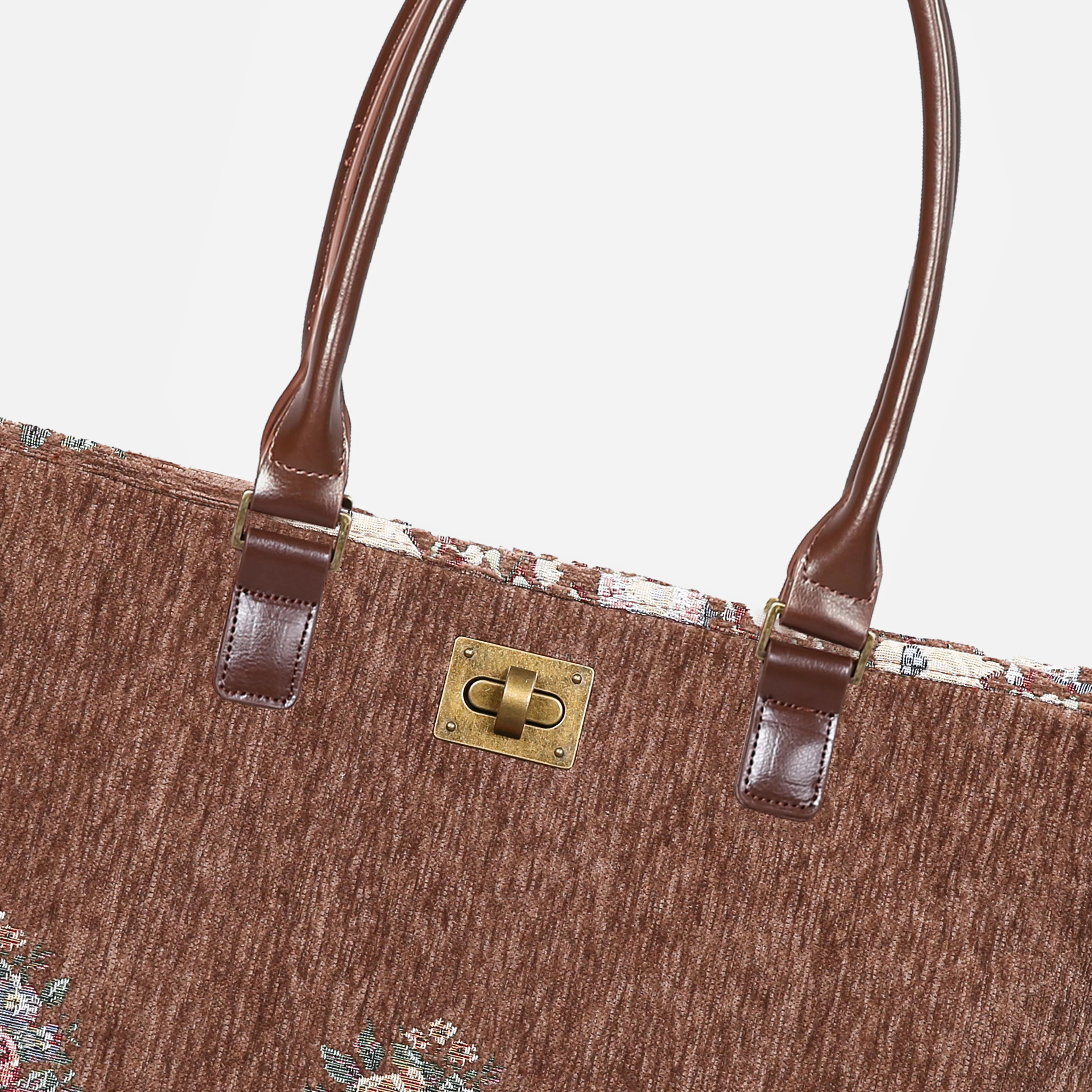 Bouquet Rose Coffee Carpet Tote Shopper - Image 4