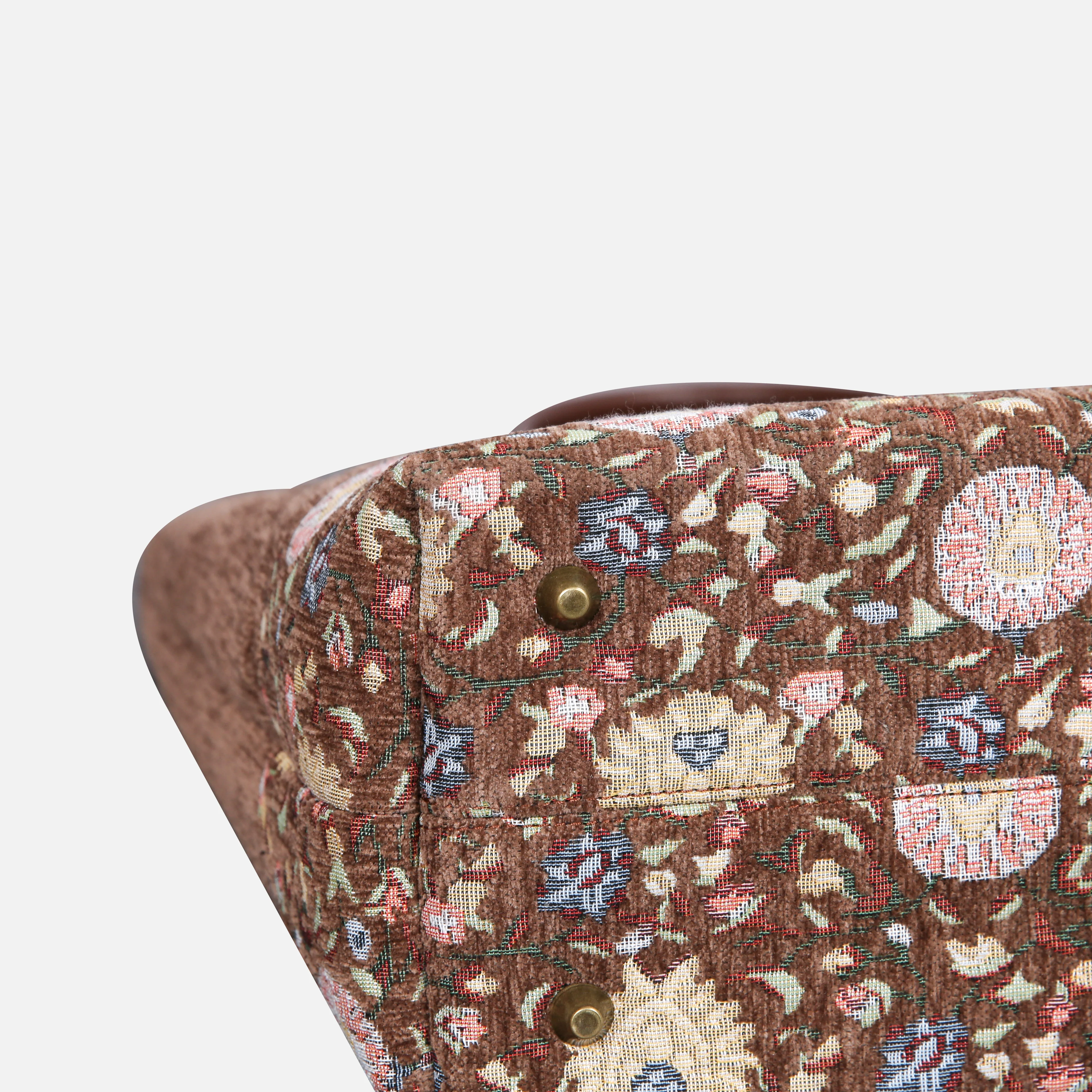 Bouquet Rose Coffee Carpet Tote Shopper - Image 5