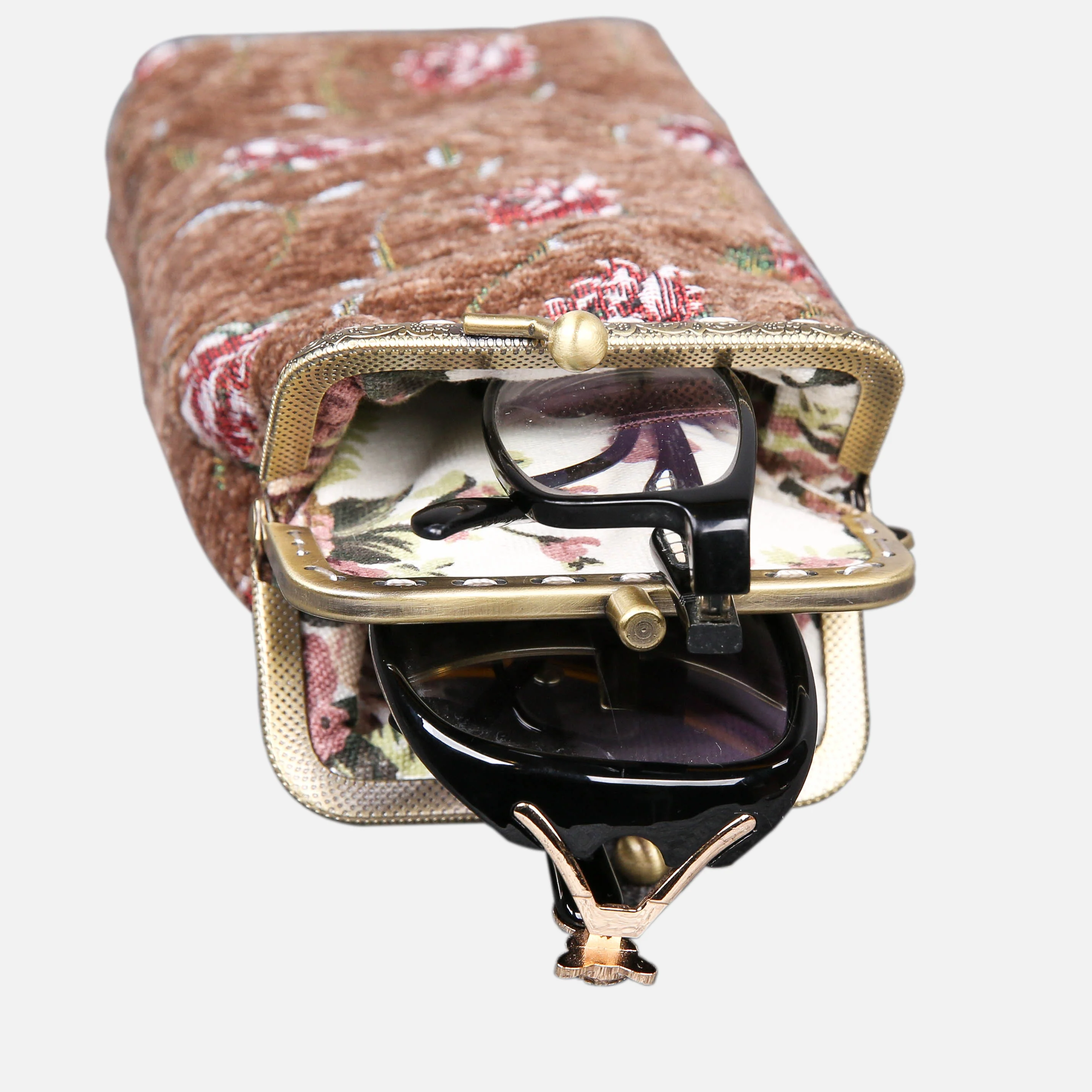 Bouquet Rose Coffee Series Carpet Eyeglasses Case - Image 6
