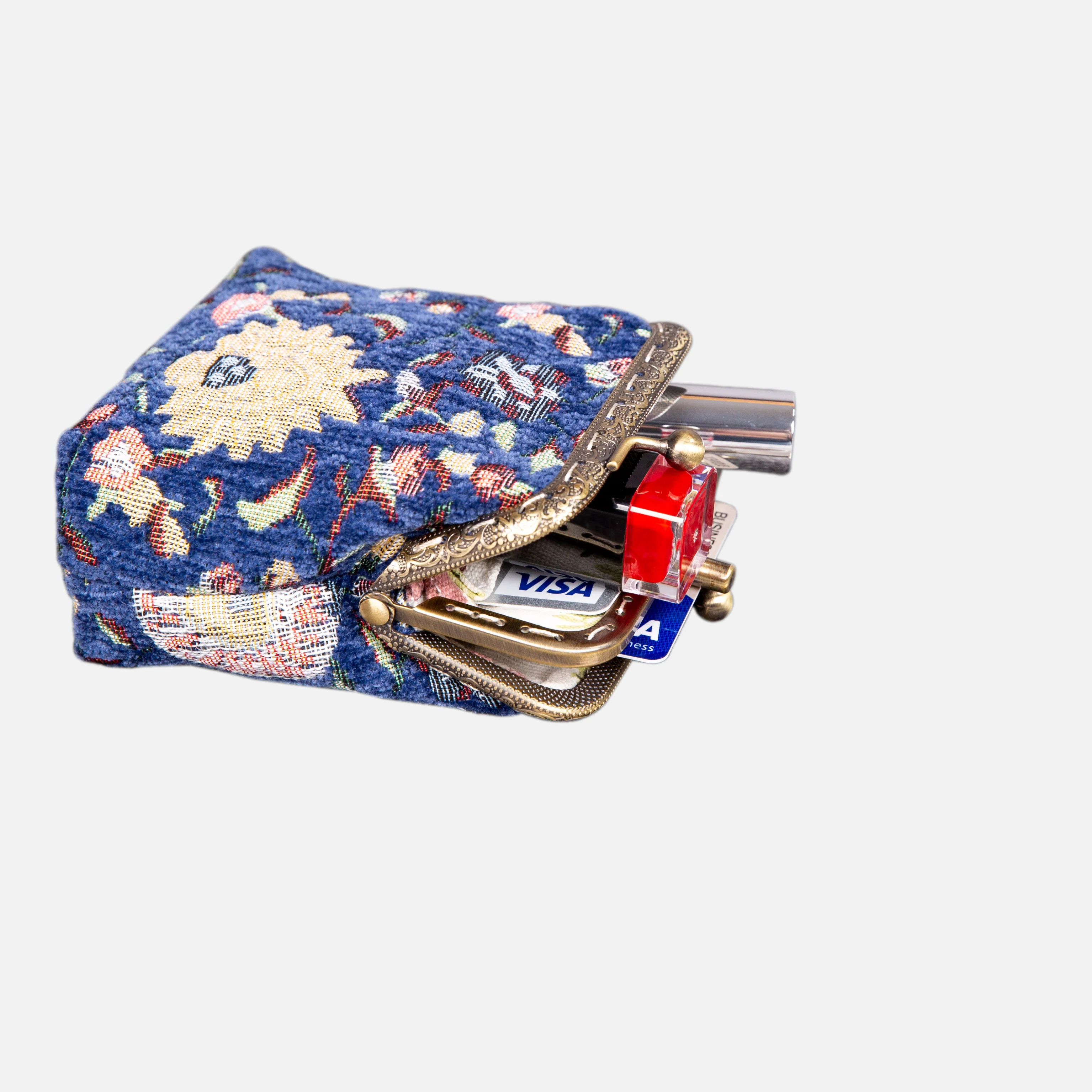 Bouquet Rose Pattern Series Double Kiss Clasp Coin Purse - Image 10