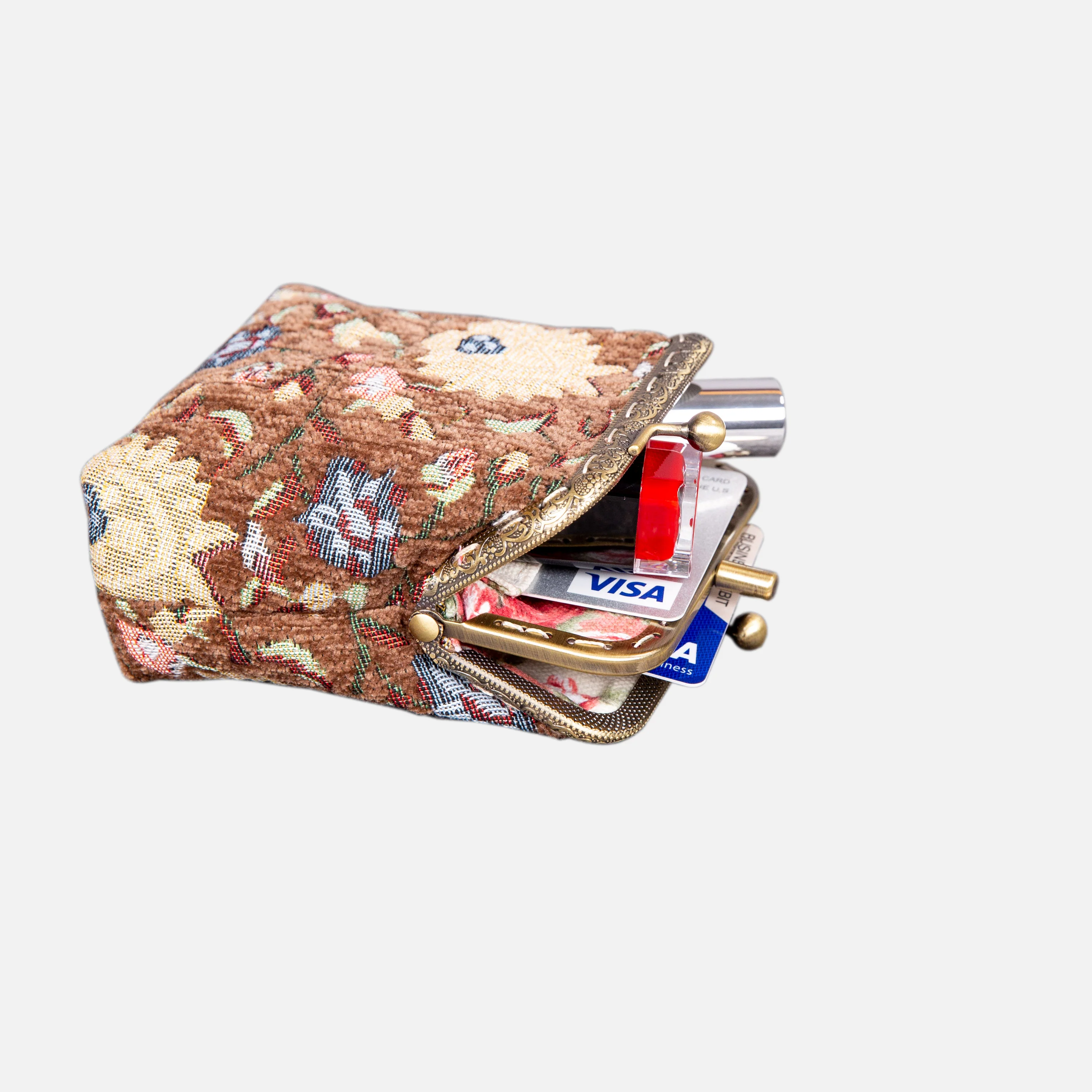Bouquet Rose Pattern Series Double Kiss Clasp Coin Purse - Image 11