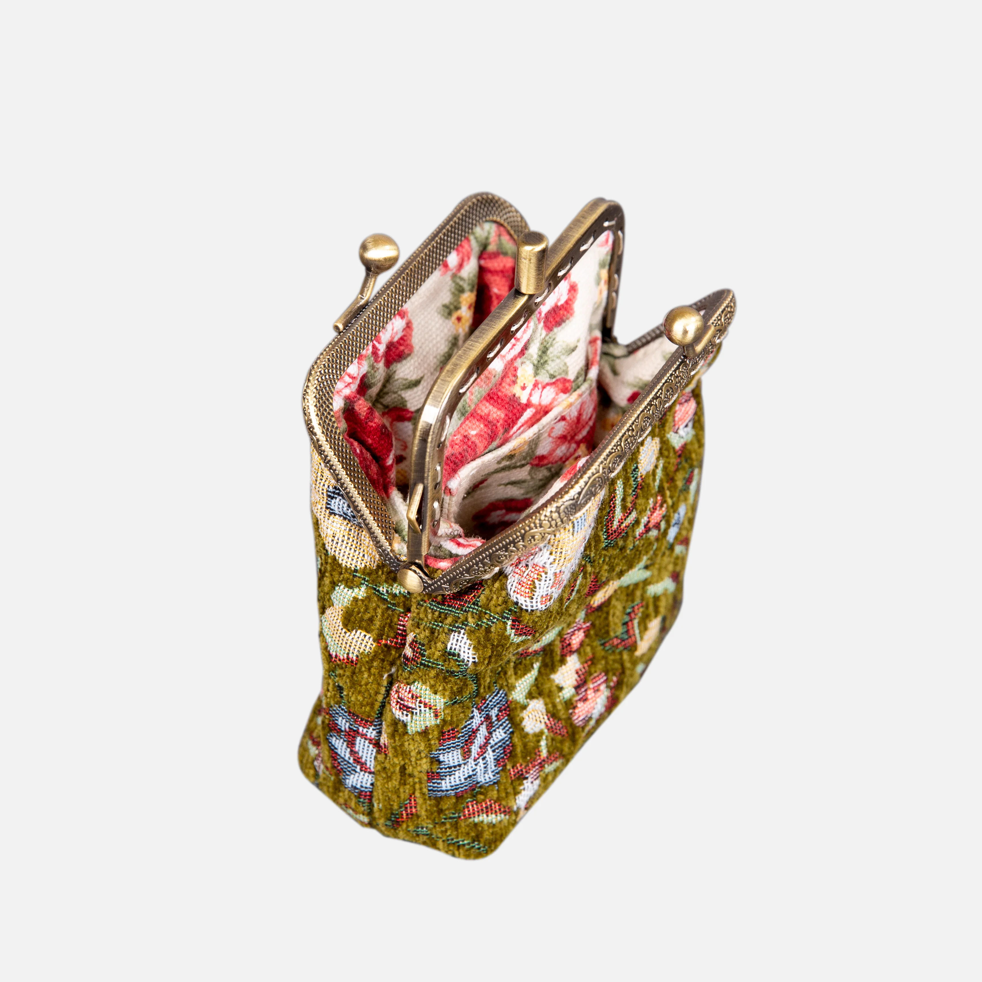 Bouquet Rose Pattern Series Double Kiss Clasp Coin Purse - Image 7
