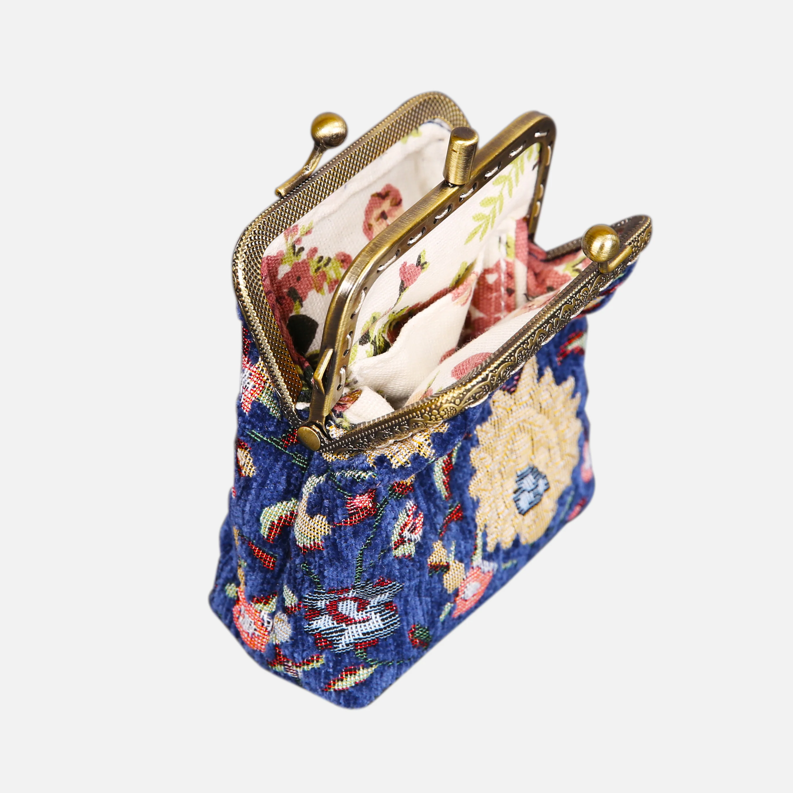 Bouquet Rose Pattern Series Double Kiss Clasp Coin Purse - Image 9