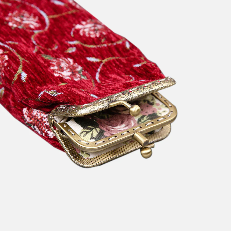 Bouquet Rose Red Series Carpet Eyeglasses Case - Image 3