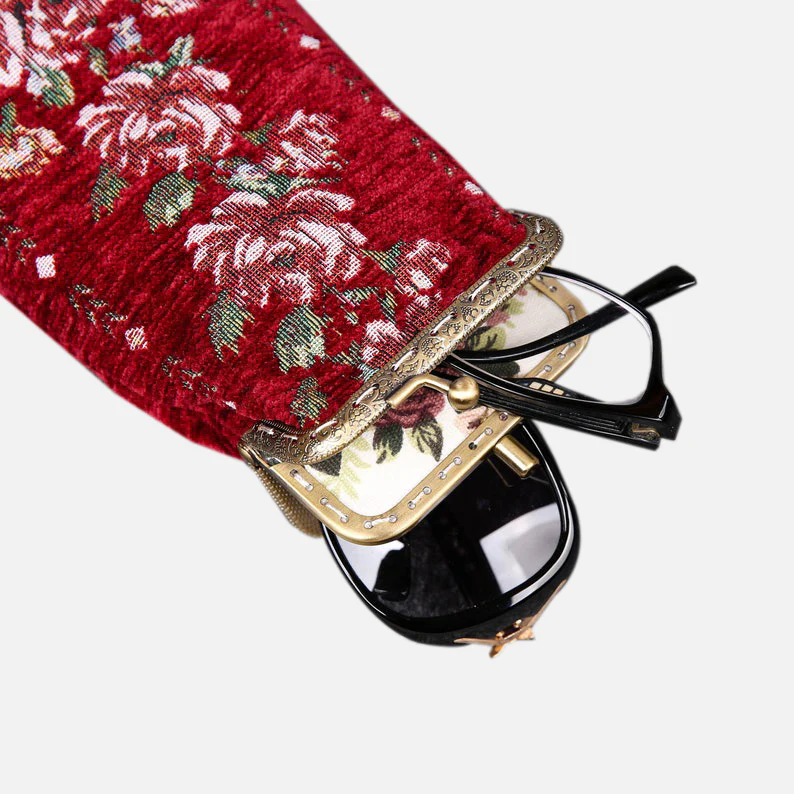 Bouquet Rose Red Series Carpet Eyeglasses Case - Image 4