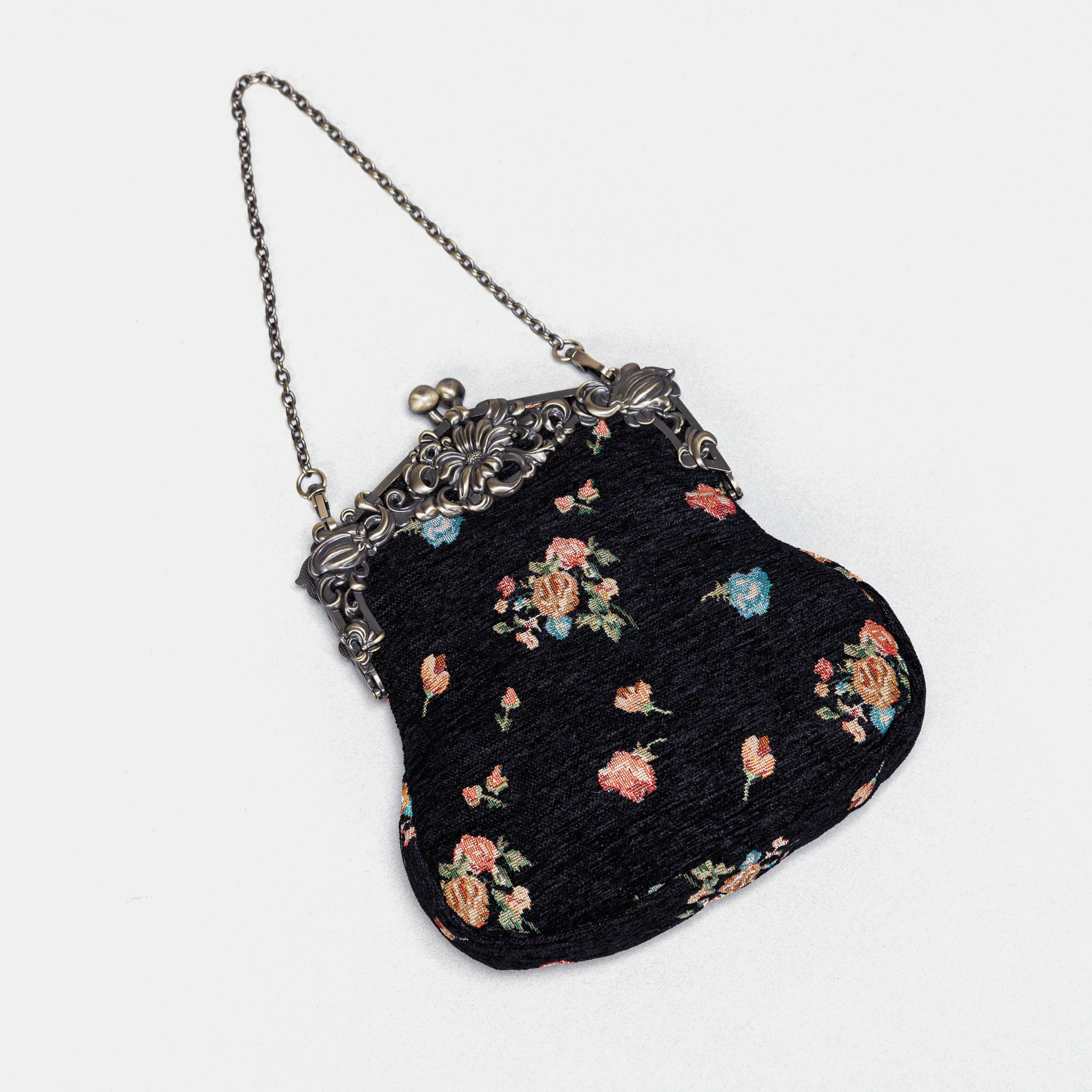 Bouquets Black Chatelaine Purse Large - Image 3