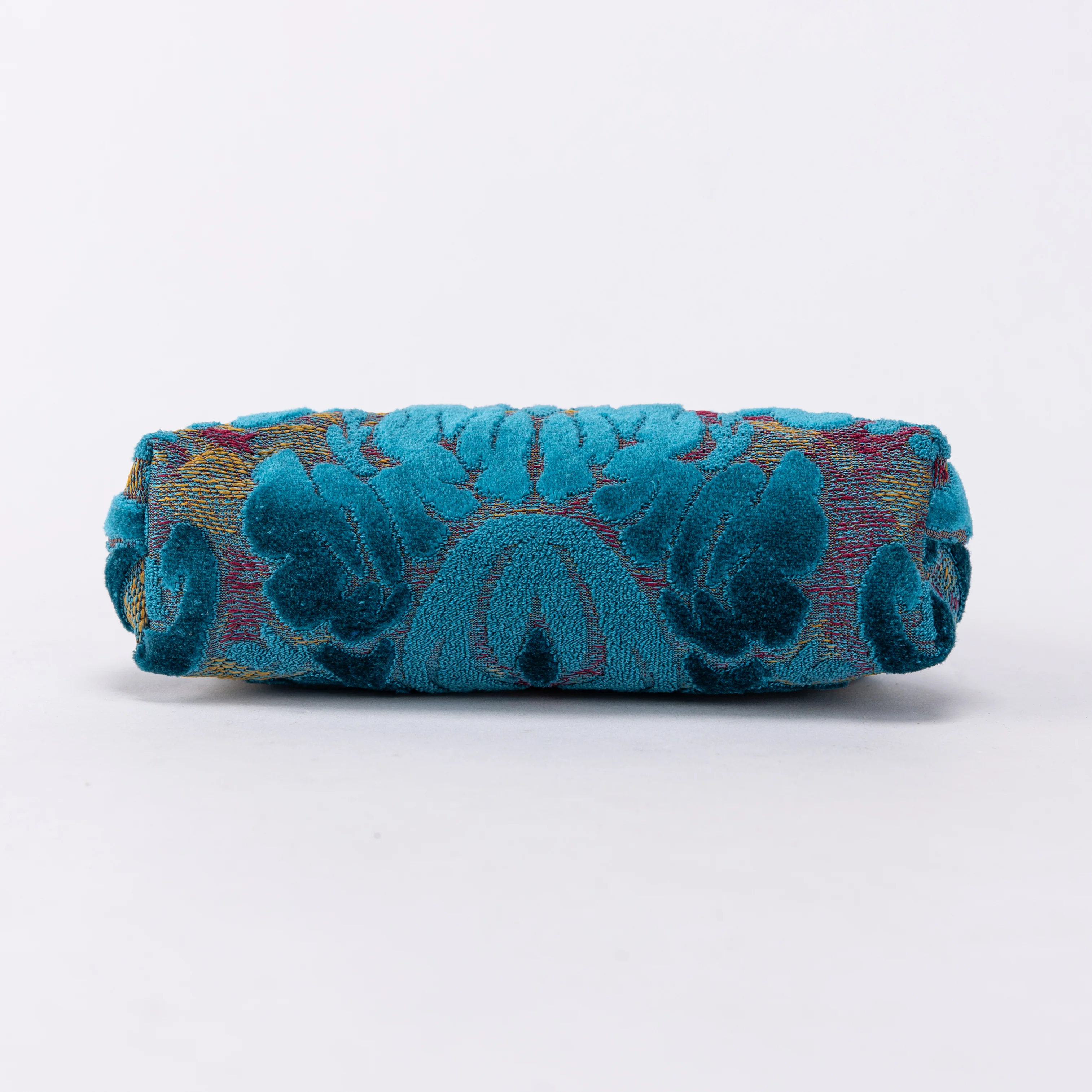 Burnout Velvet Aqua Blue Alma Clutch - Image 5