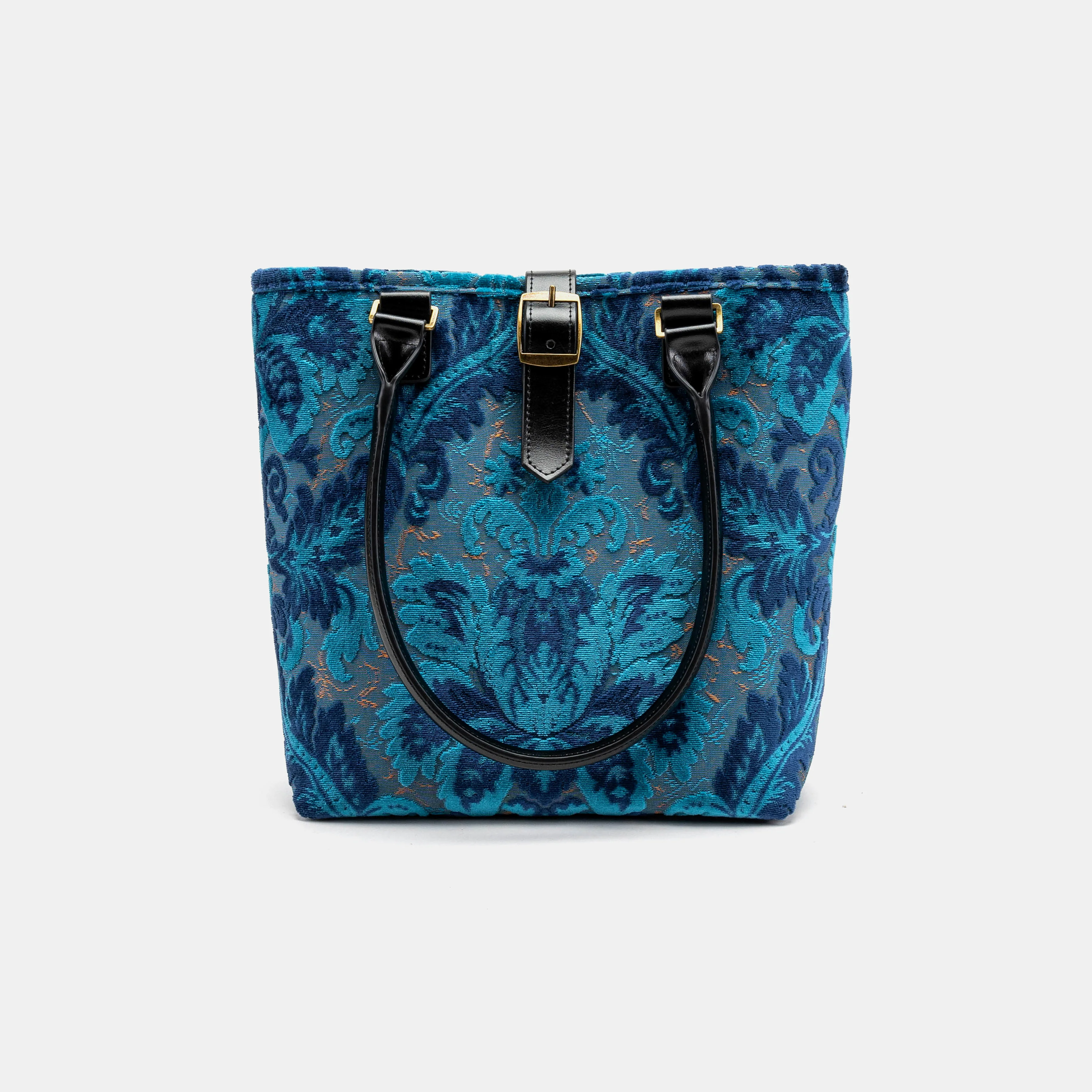 Burnout Velvet Aqua Blue Everyday Tote - Image 4