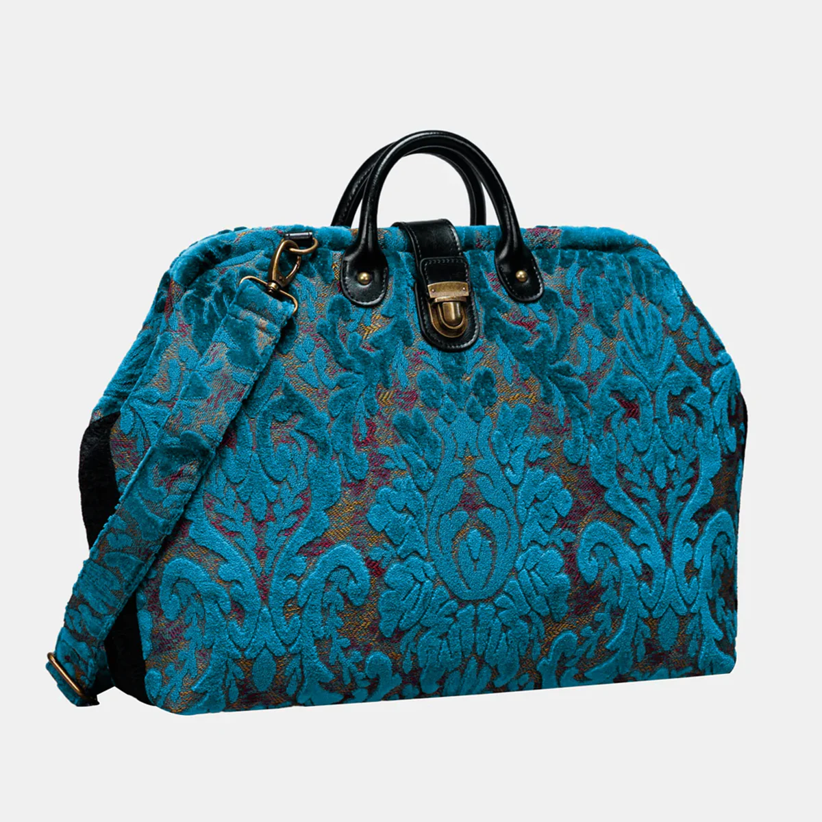 Burnout Velvet Aqua Blue Laptop Work Bag - Image 4