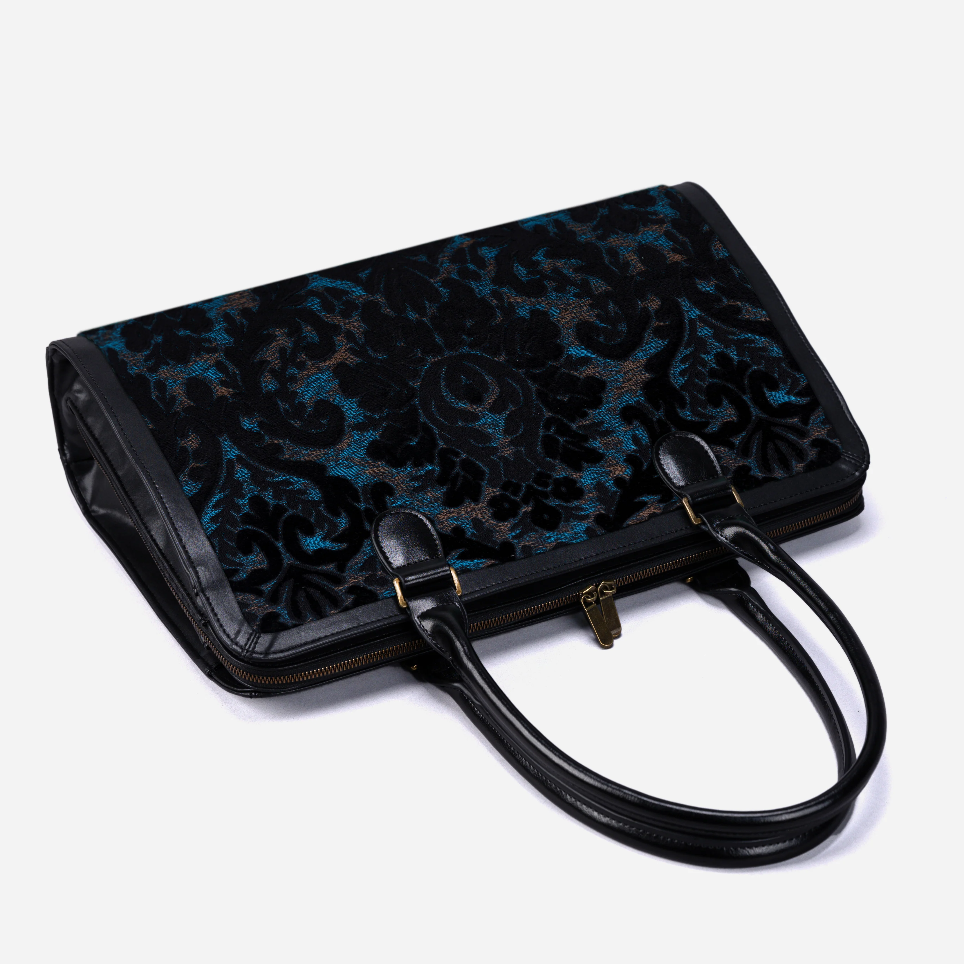 Burnout Velvet Black Business Tote - Image 5