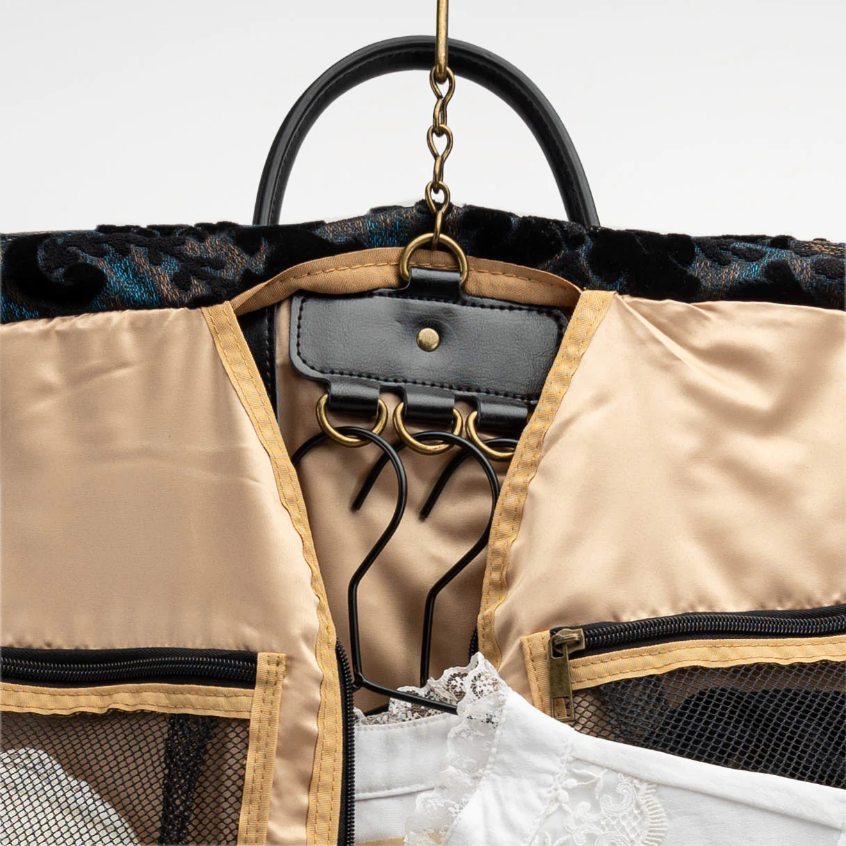 Burnout Velvet Black Carpet Garment Bag - Image 5