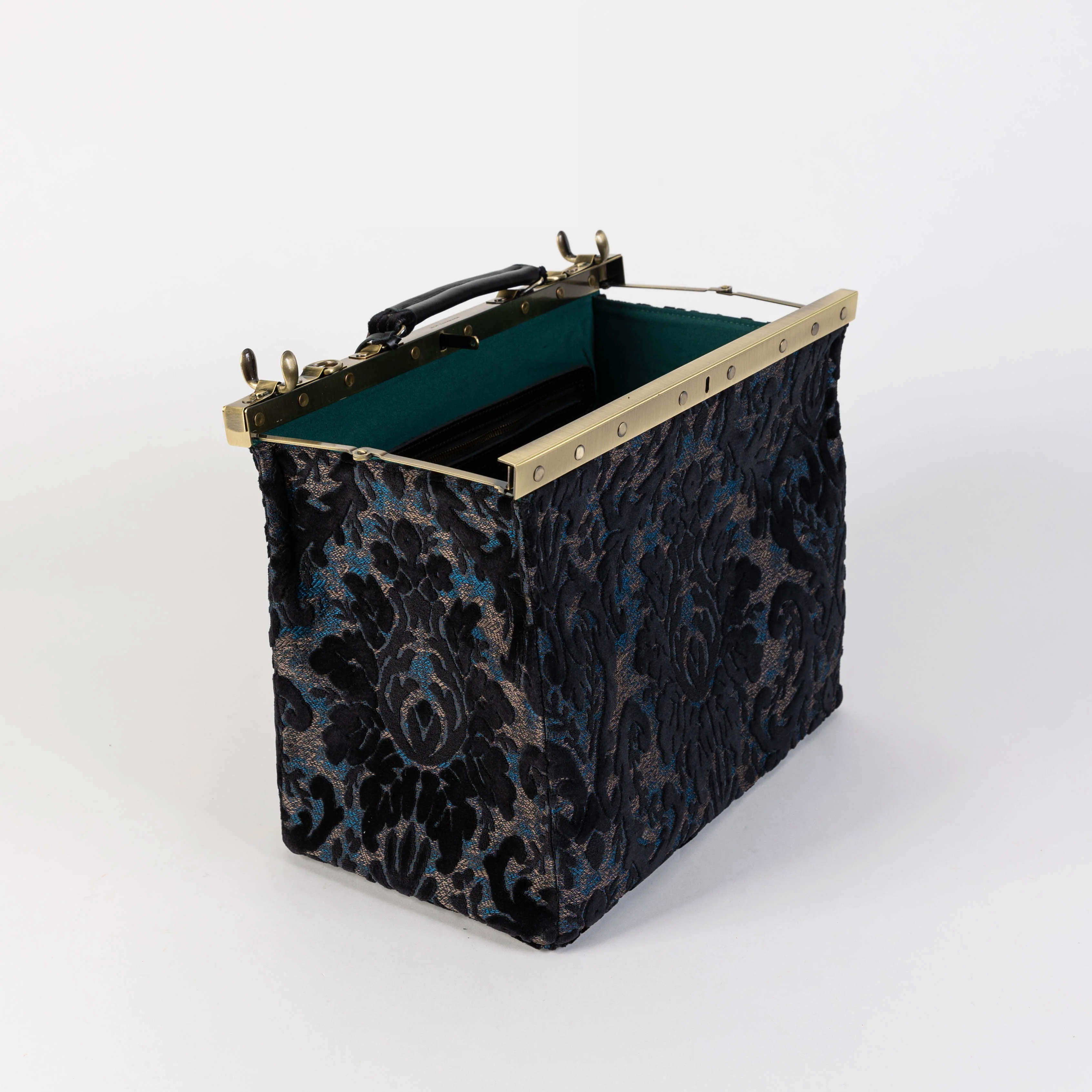 Burnout Velvet Black Celine Carpet Gladstone Bag - Image 10