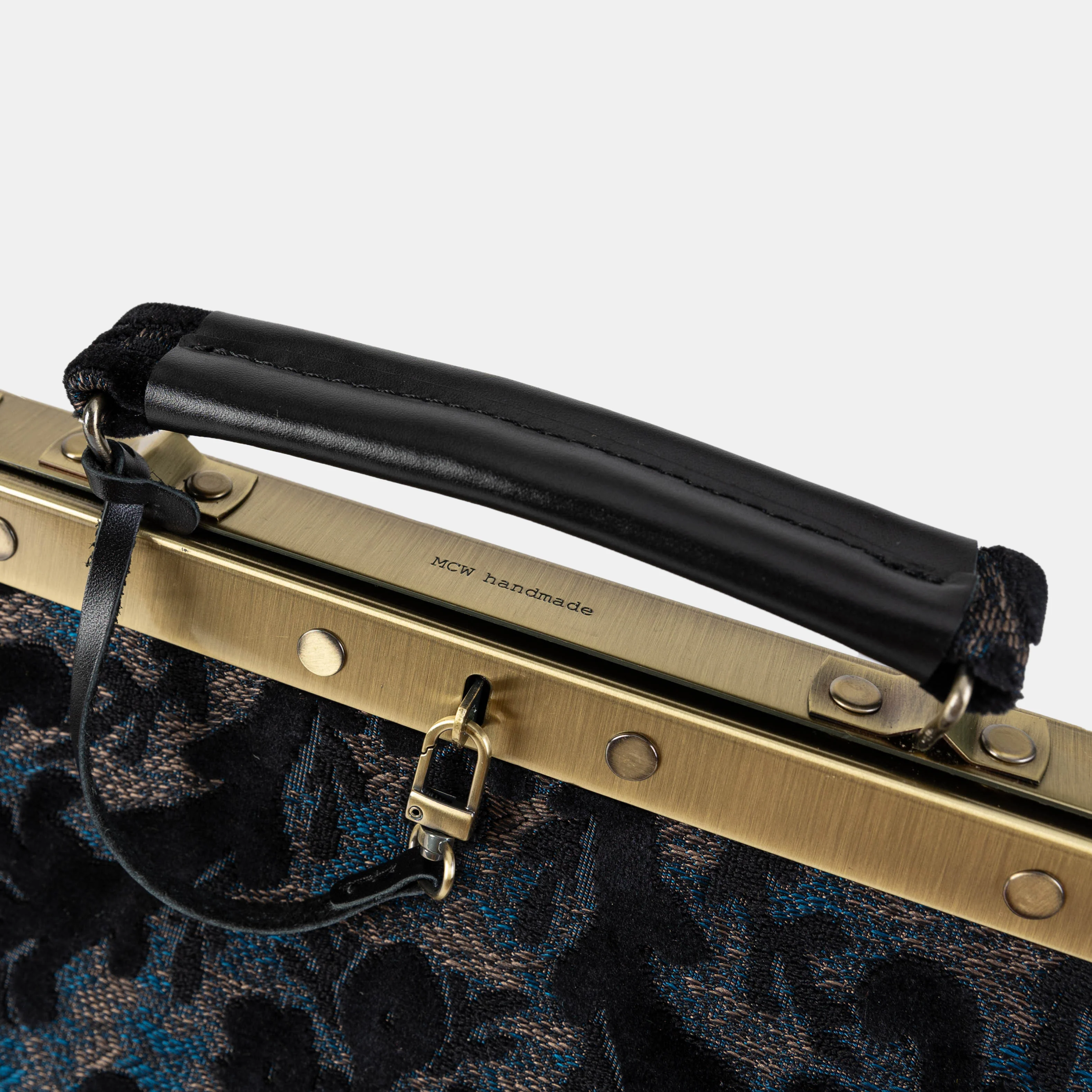 Burnout Velvet Black Celine Carpet Gladstone Bag - Image 4