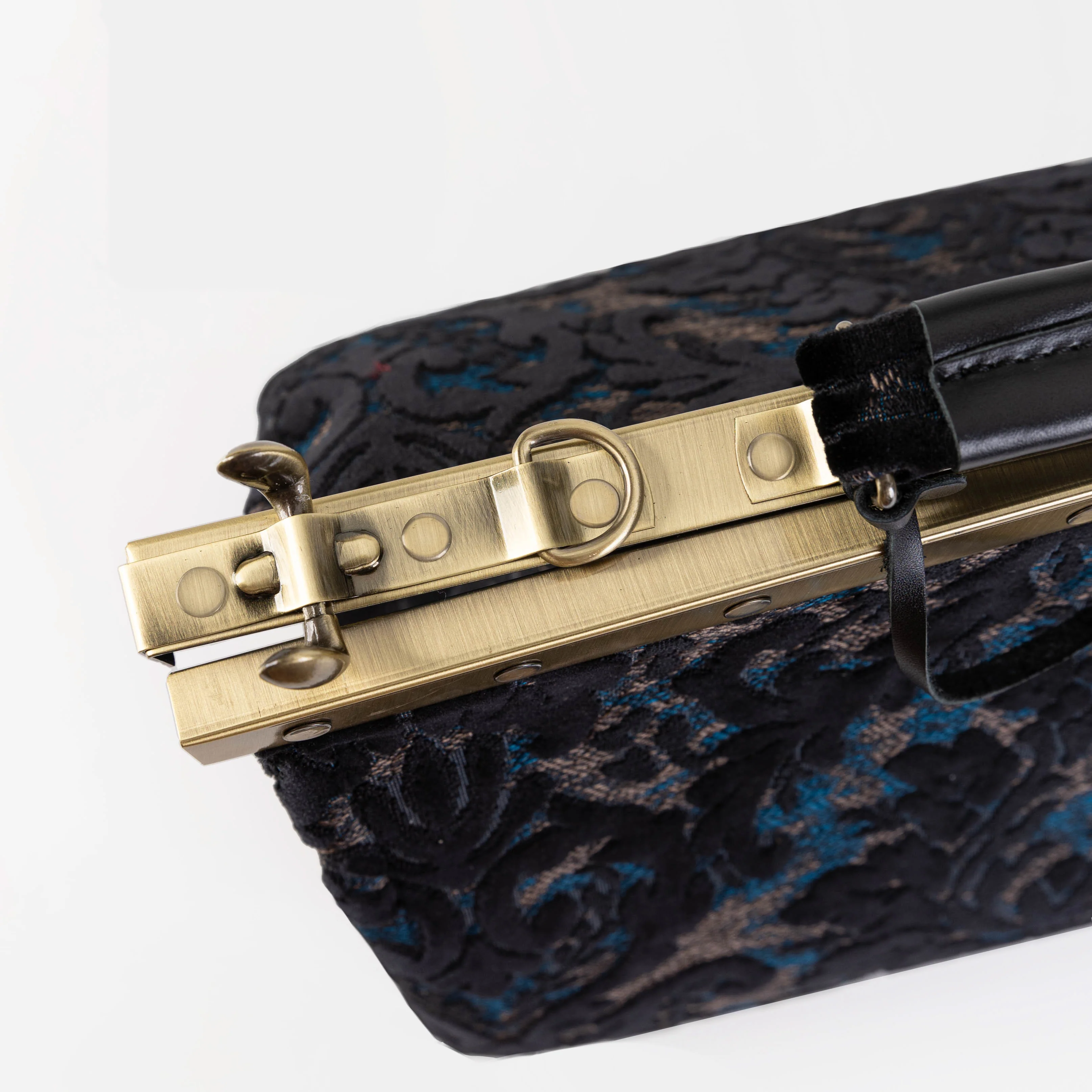 Burnout Velvet Black Celine Carpet Gladstone Bag - Image 7