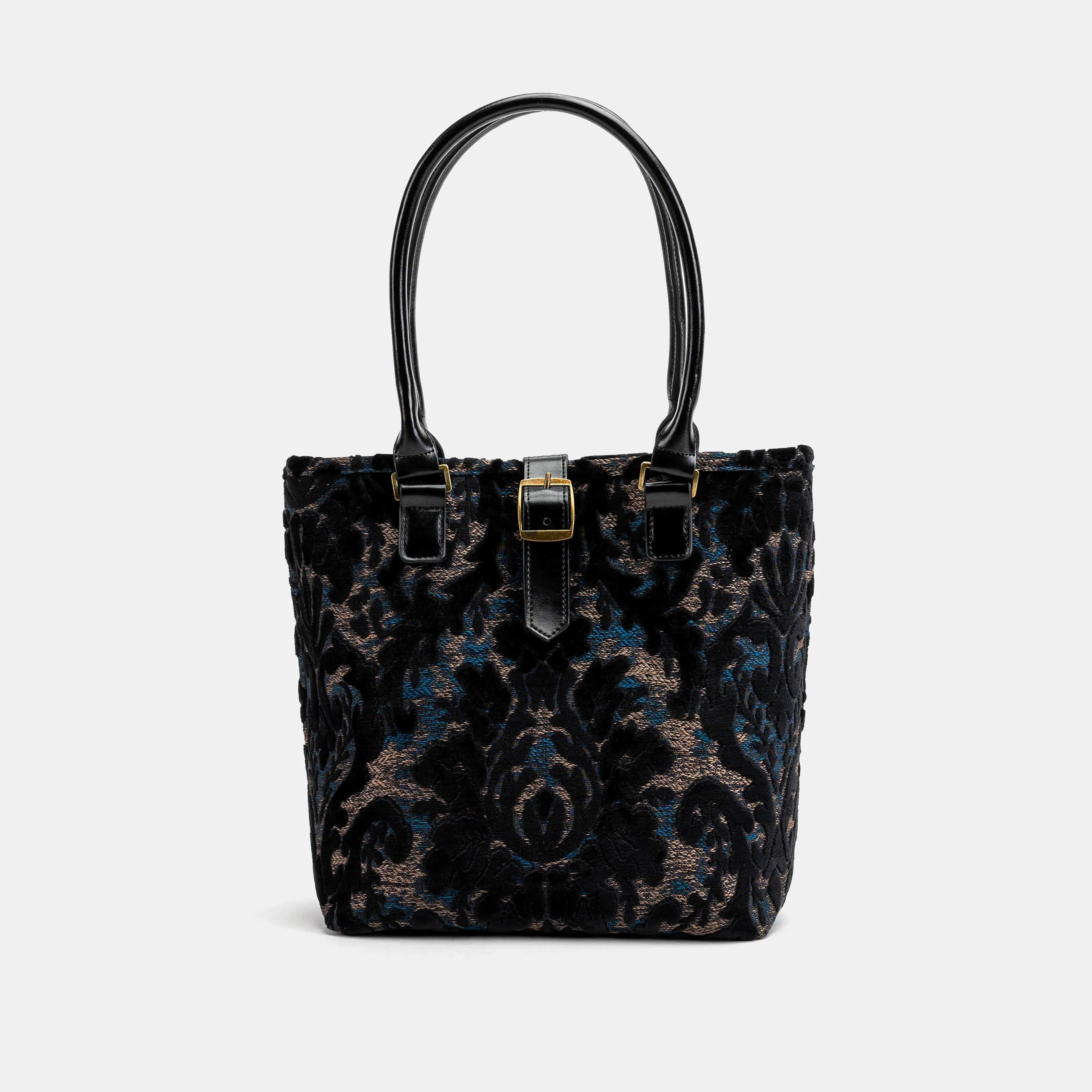 Burnout Velvet Black Everyday Tote