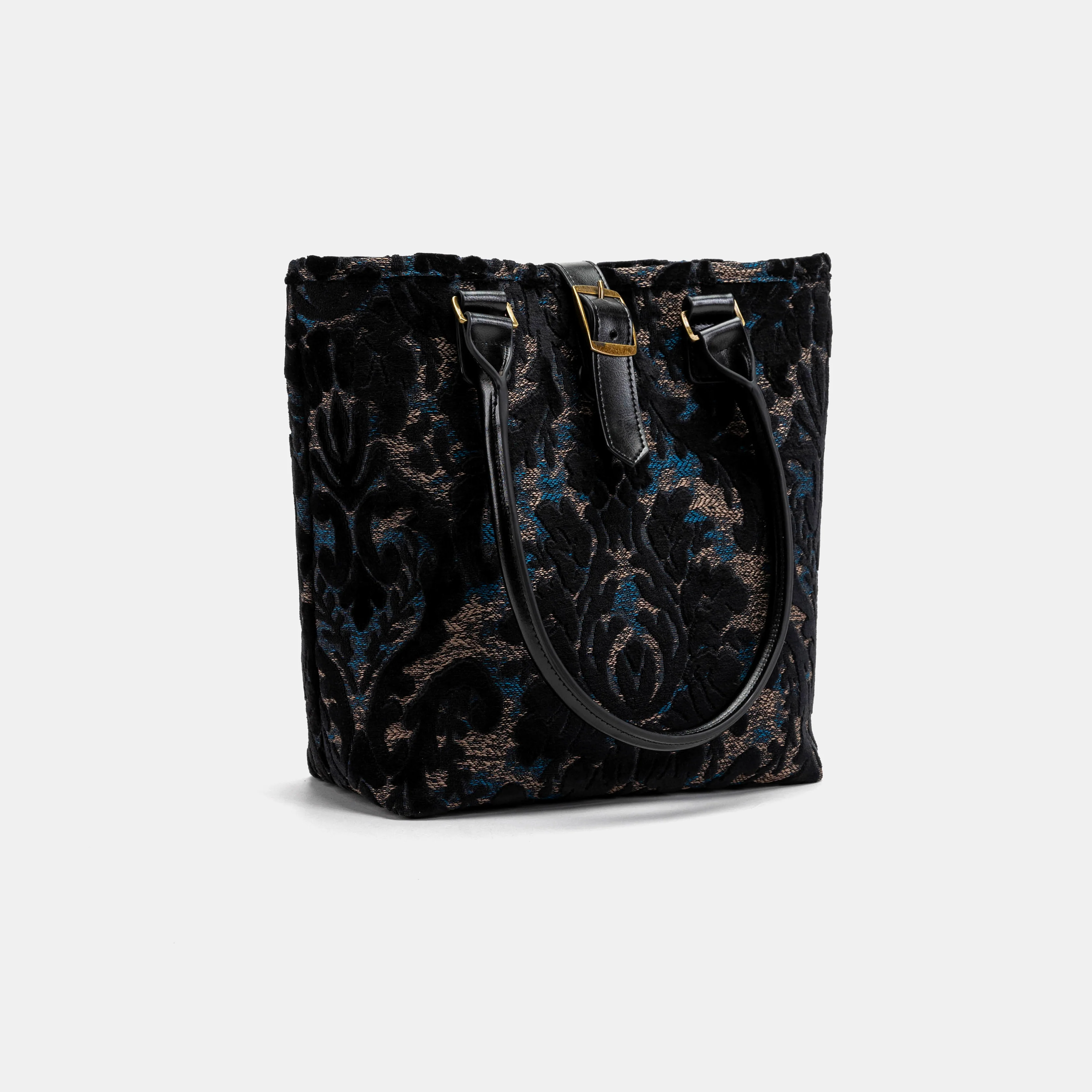 Burnout Velvet Black Everyday Tote - Image 6