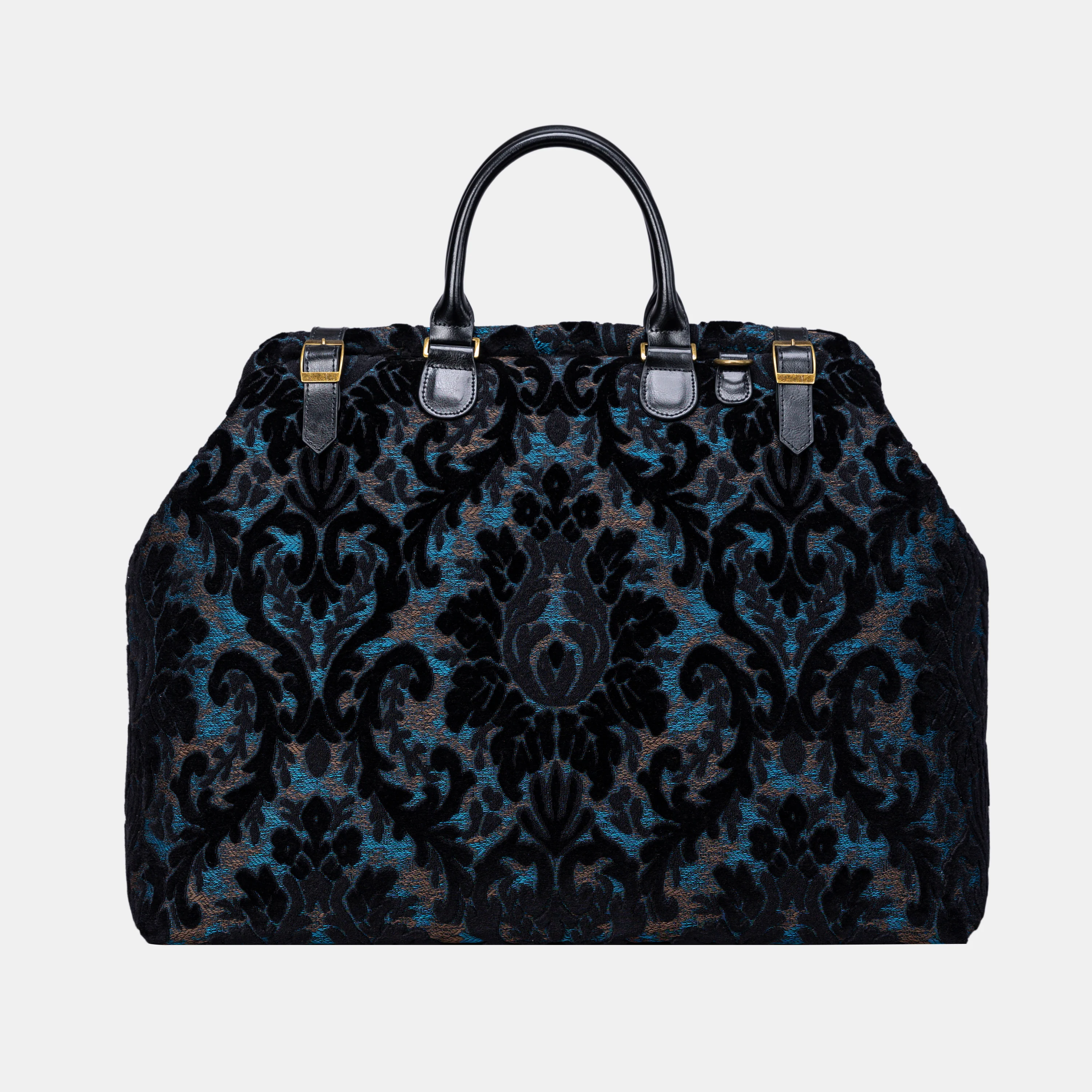 Burnout Velvet Black Men's Carpetbag - Image 2