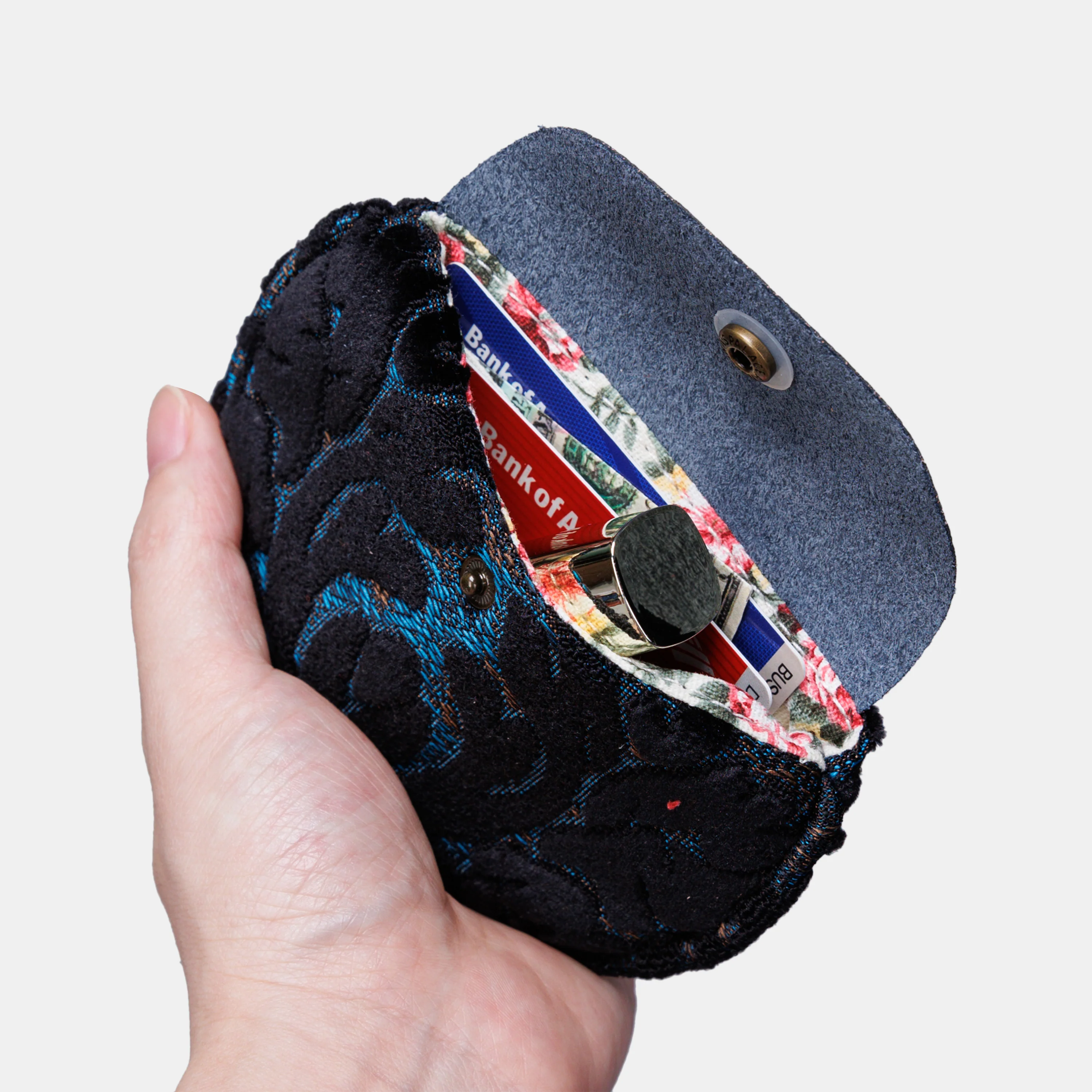 Burnout Velvet Black Rosary Bag - Image 2