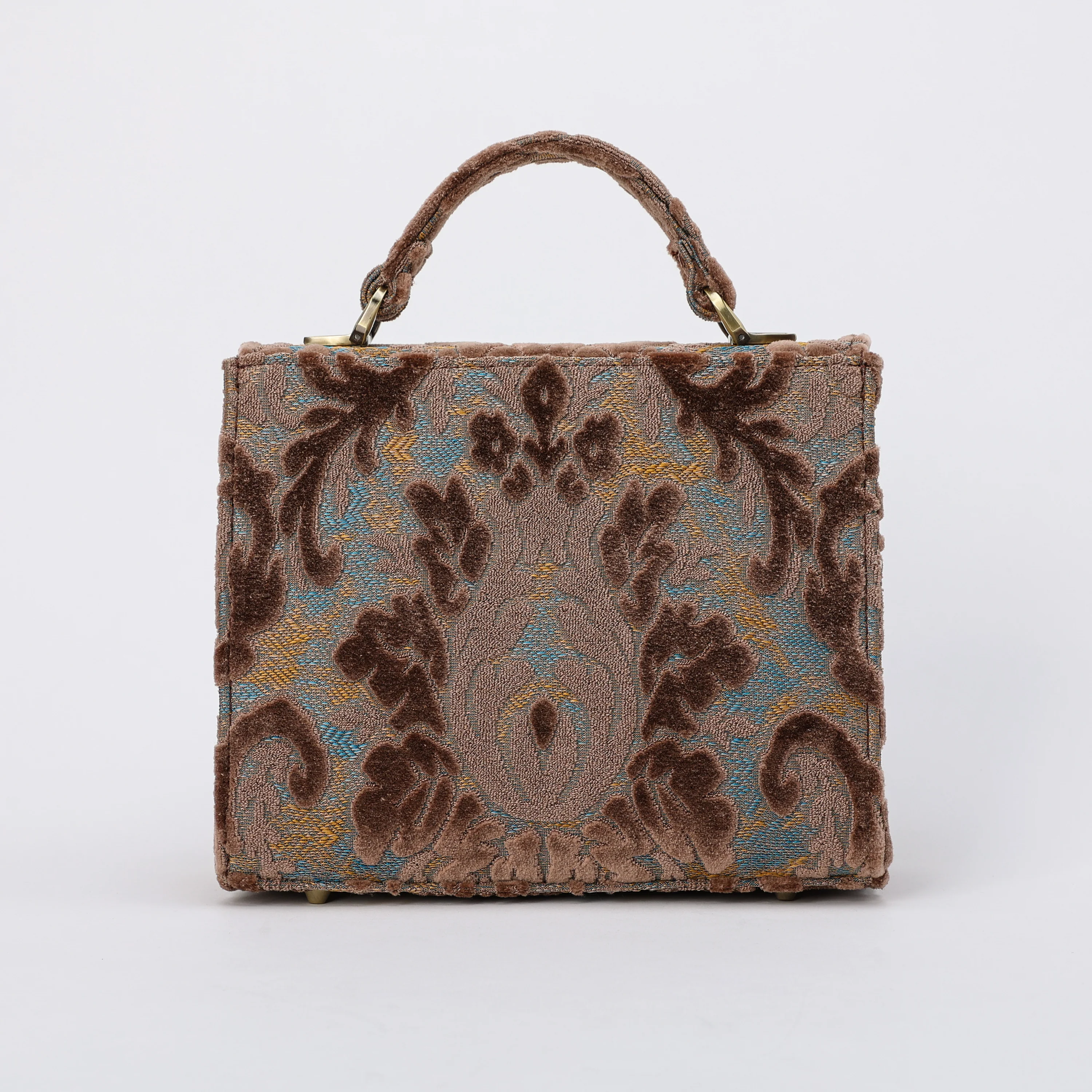 Burnout Velvet Camel Flap Satchel - Image 4