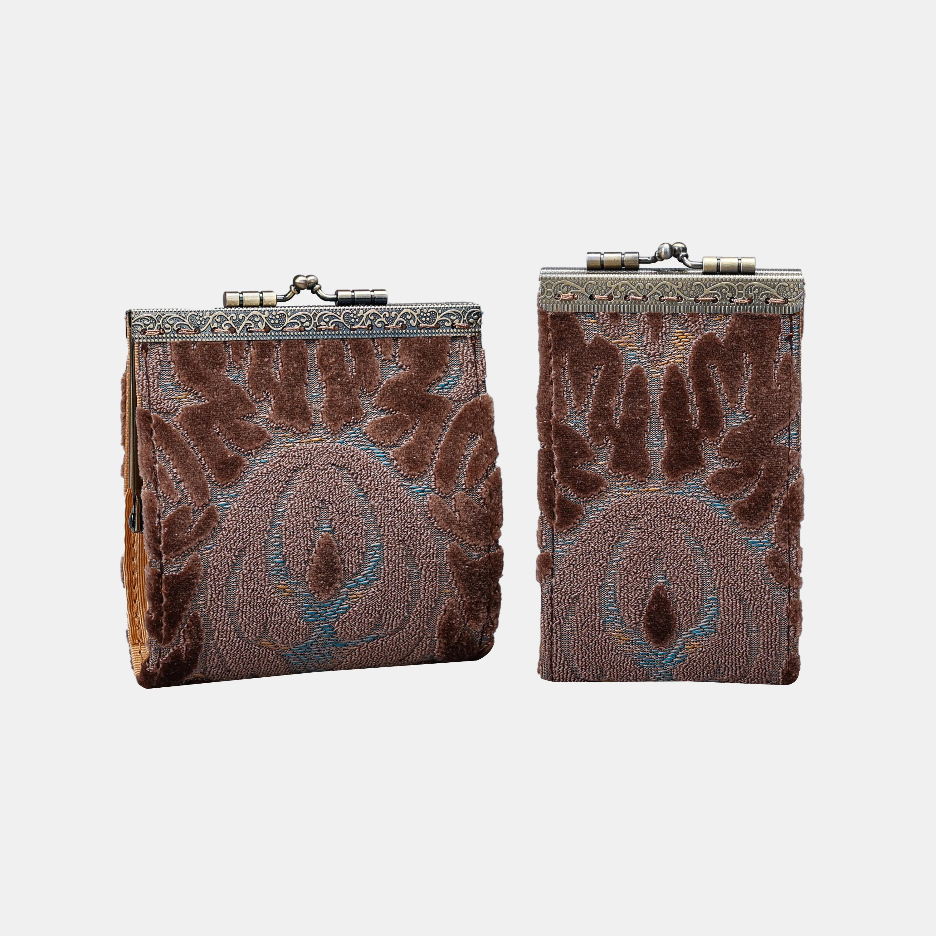 Burnout Velvet Camel Card Wallet - Image 3