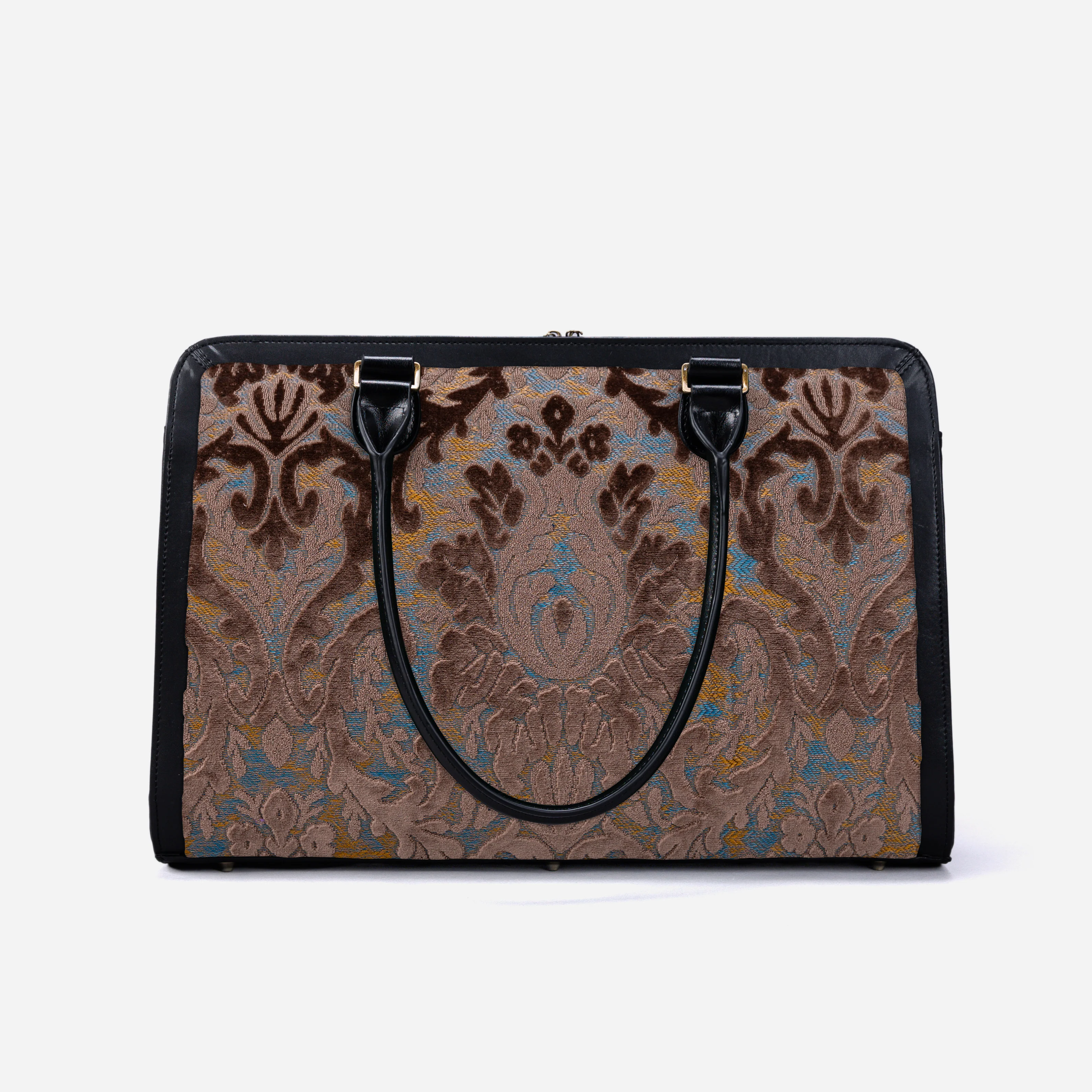 Burnout Velvet Camel Business Tote - Image 4