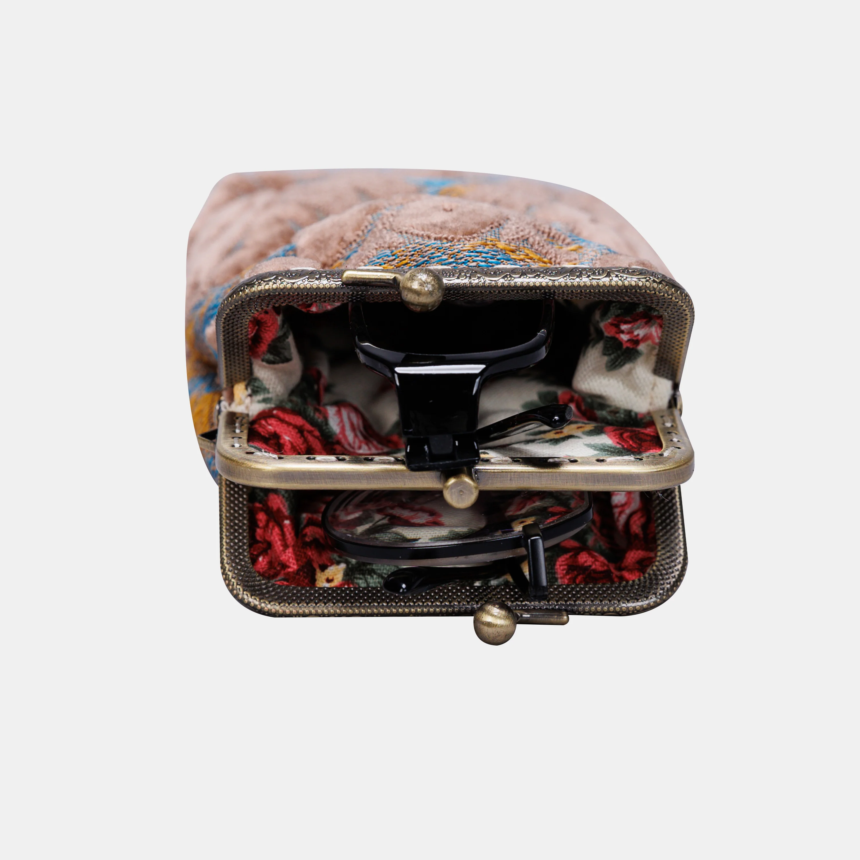 Burnout Velvet Camel Carpet Eyeglasses Case - Image 6
