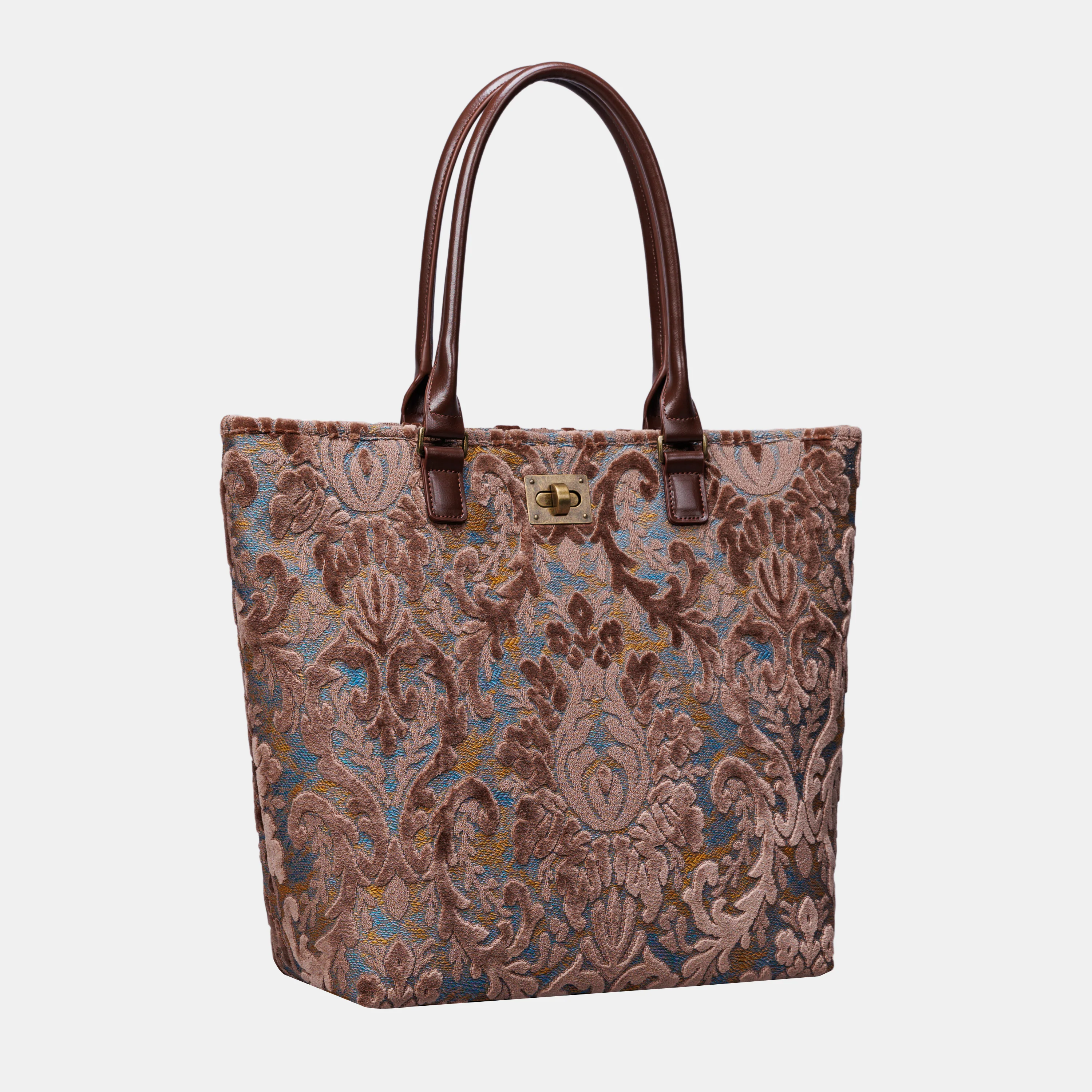Burnout Velvet Camel Carpet Tote Shopper - Image 3